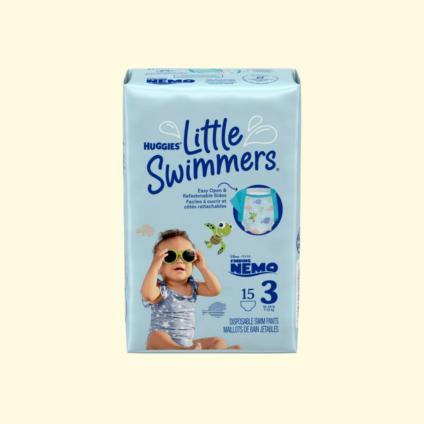 Huggies Little Swimmers Swim Diapers, Size 3 (16-26 lbs), 15 Ct