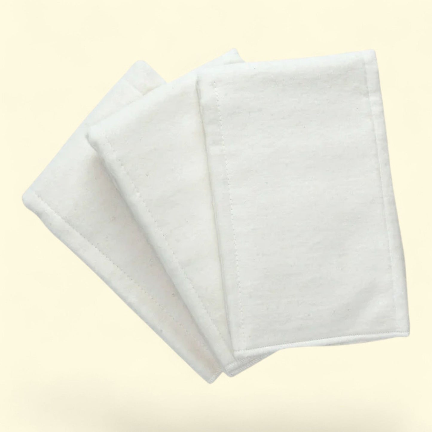 NuAngel Pre-fold Diaper, White Cotton, 3 Count