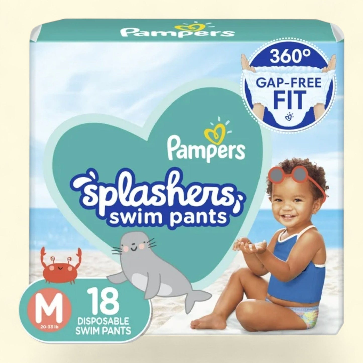 Pampers Splashers Diapers, Size 4, 2X Pack