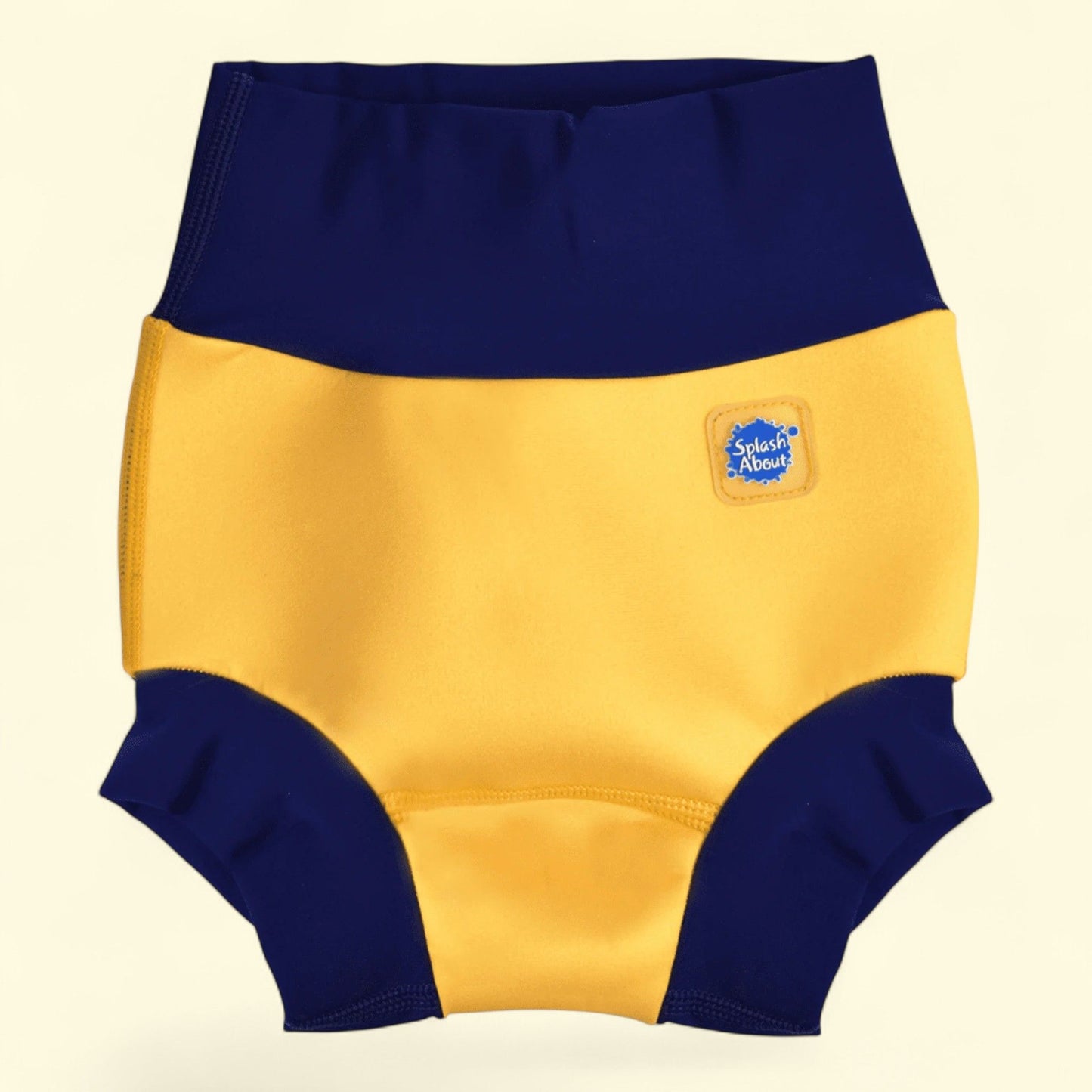 Splash About Happy Nappy Reusable Swim Diaper, Yellow & Navy, 0-3 Months