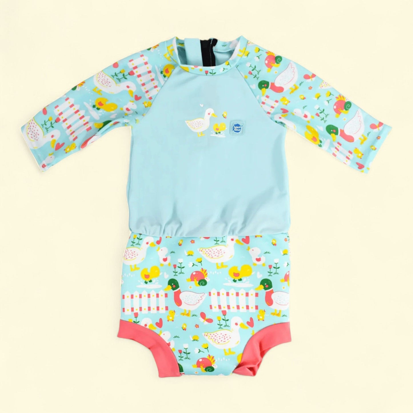 Splash About Happy Nappy Sunsuit, Little Ducks, 6-14 Months