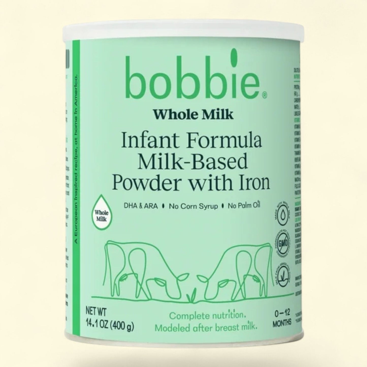 Lait infantile Bobbie, lait entier, boîte de 400 g
