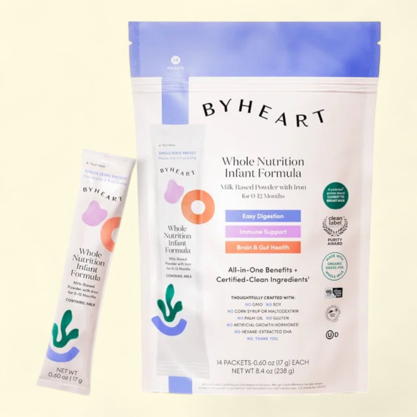 ByHeart Infant Formula Powder, 14 Count, 8.4 oz