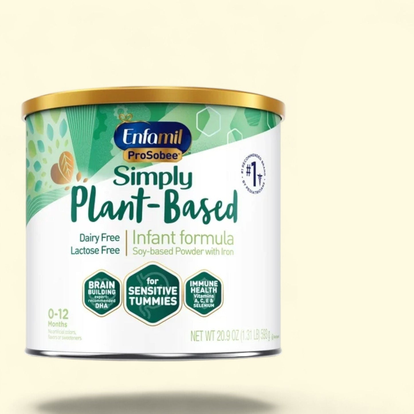 Enfamil ProSobee Baby Formula, Plant-Based Powder, Dairy Free, Lactose Free, 20.9 oz Can