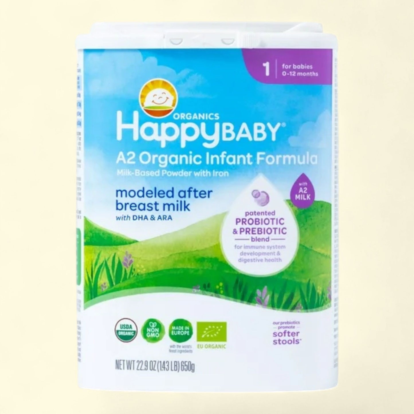 Happy Baby Organics A2 Organic Infant Formula, 22.9 oz