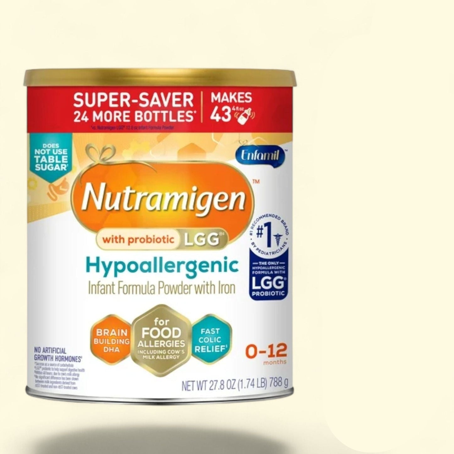 Nutramigen with Probiotic LGG Baby Formula, 27.8 oz Can