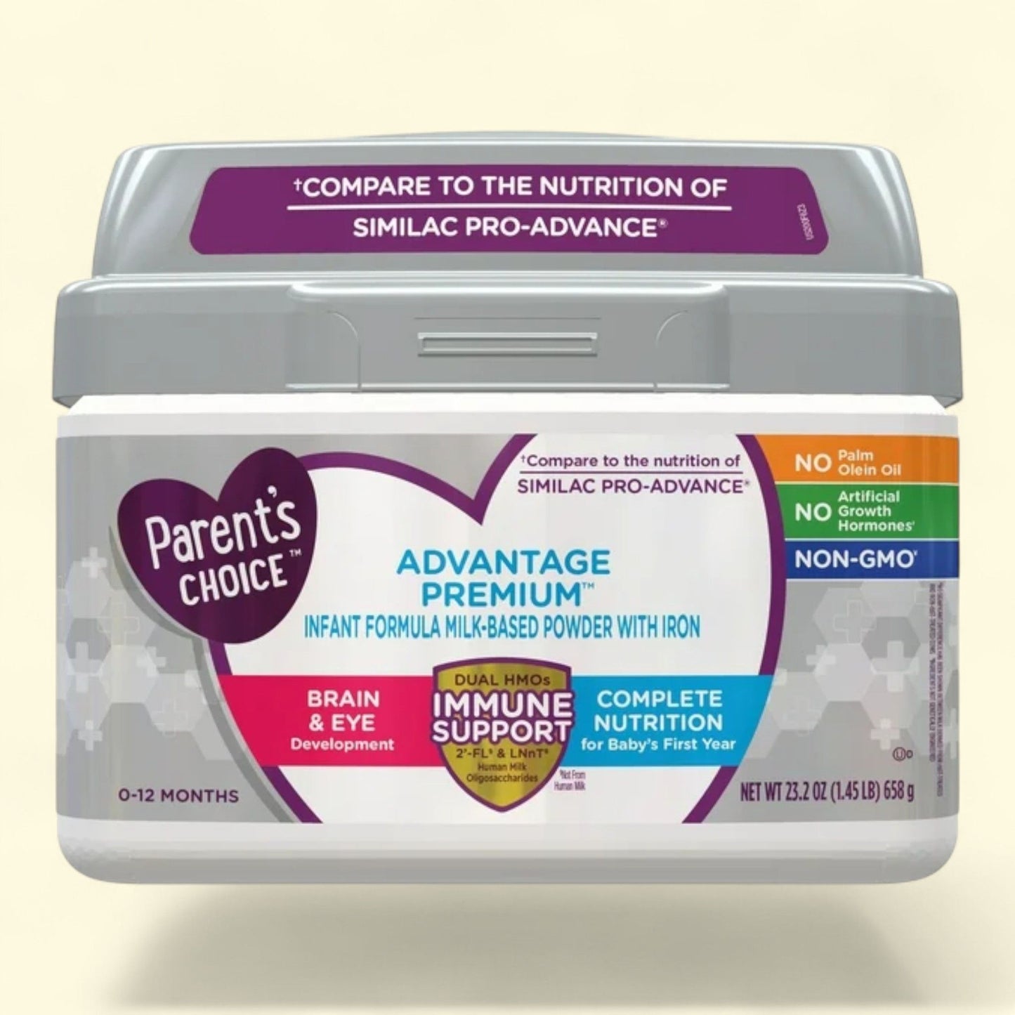 Parent's Choice Advantage Premium Powder Baby Formula with Iron, 23.2 oz