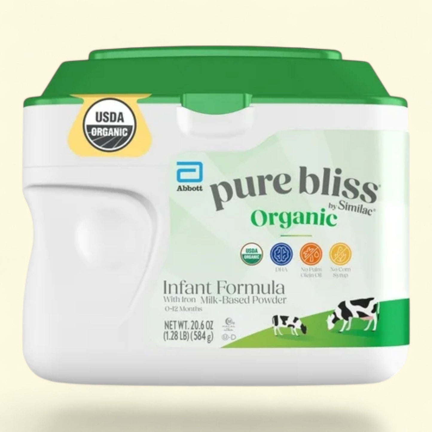 Lait en poudre biologique Similac Pure Bliss pour bébés, pot de 585 g