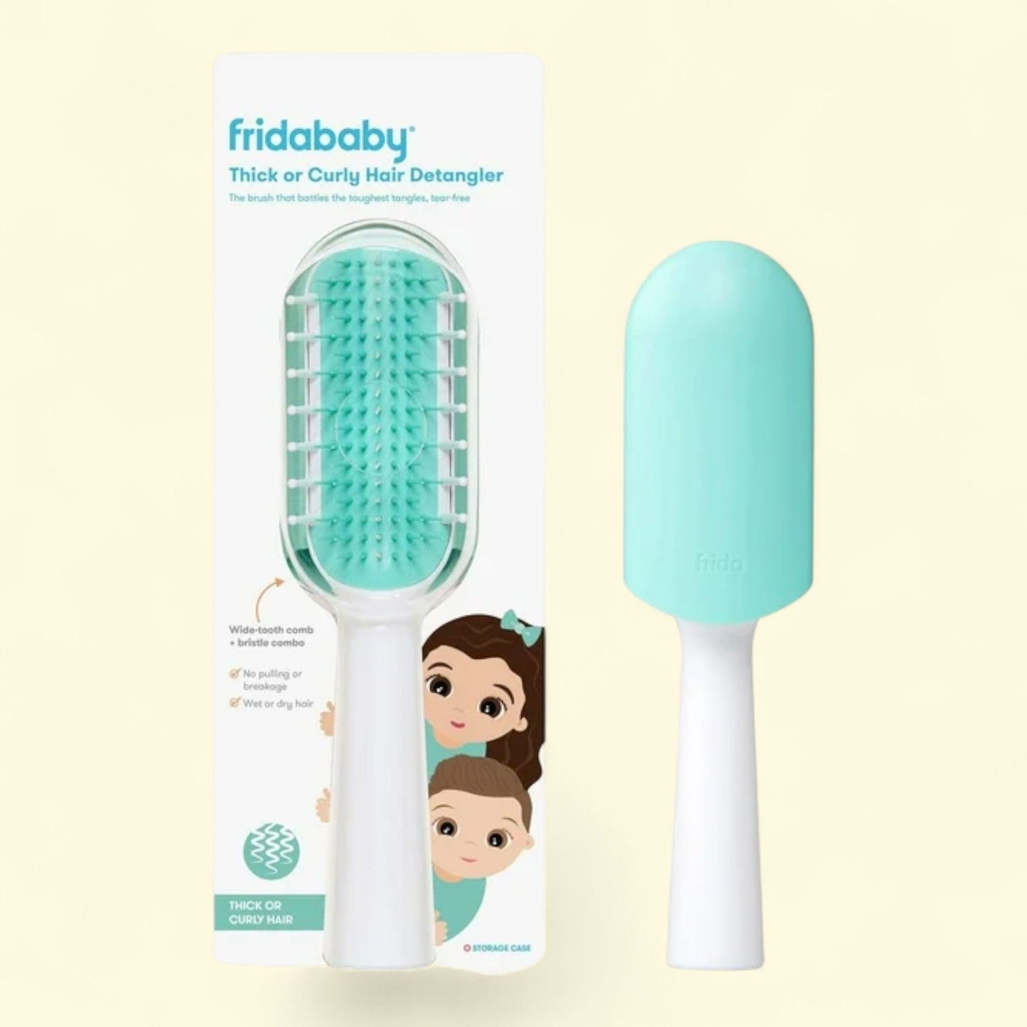 Frida Baby Detangling Kids Brush, Thick or Curly Hair