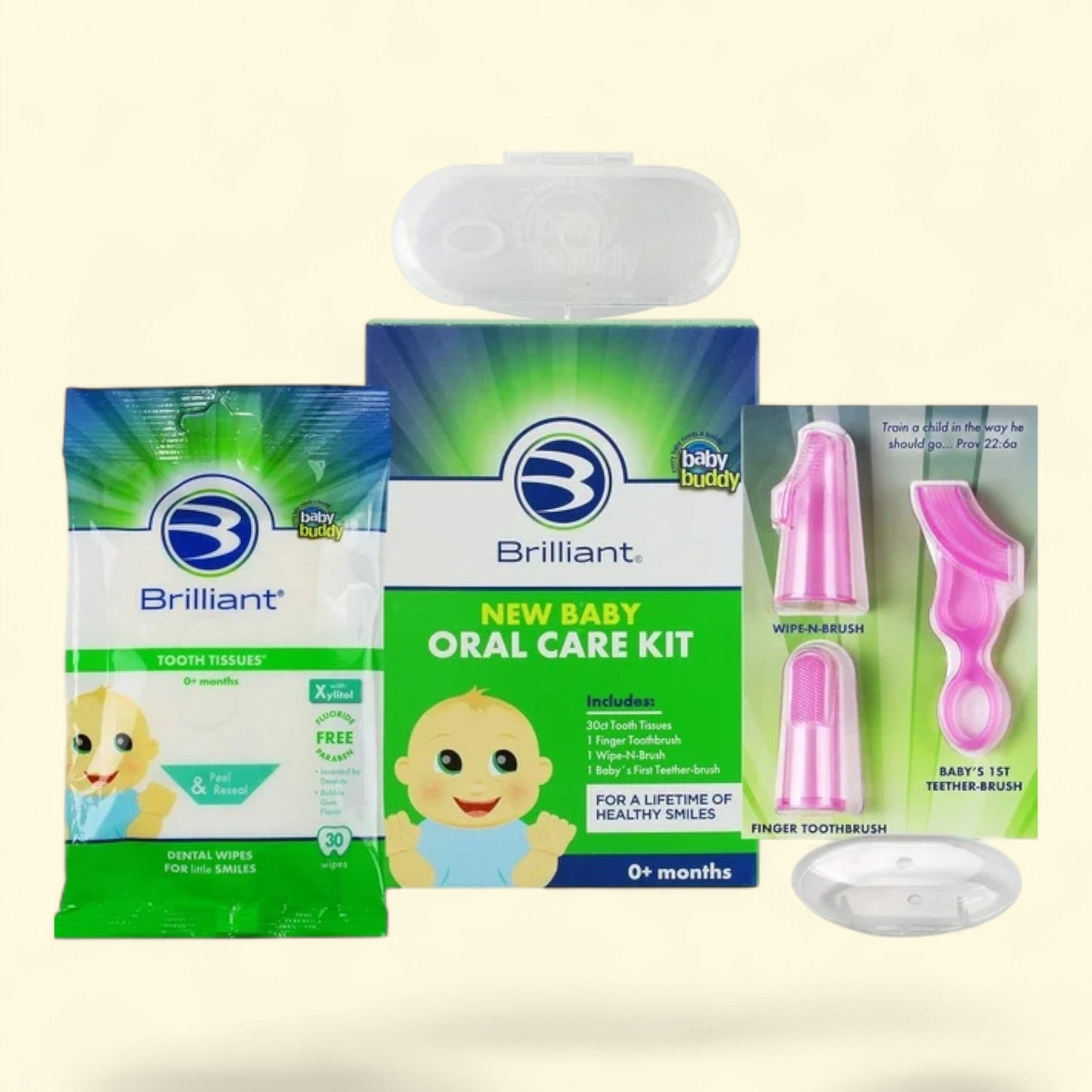 Brilliant Infant Oral Care Kit, Pink, 0-6 Months