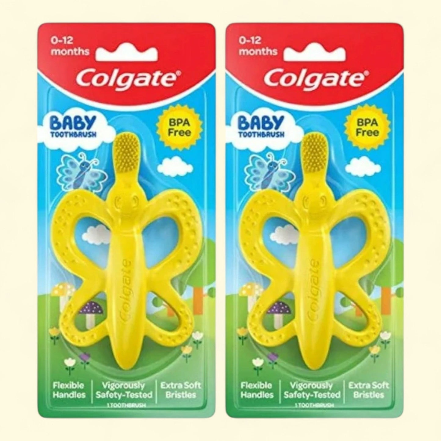 Colgate Baby Toothbrush and Teether, 2 Count — authentic US product shipped worldwide by Treatspree