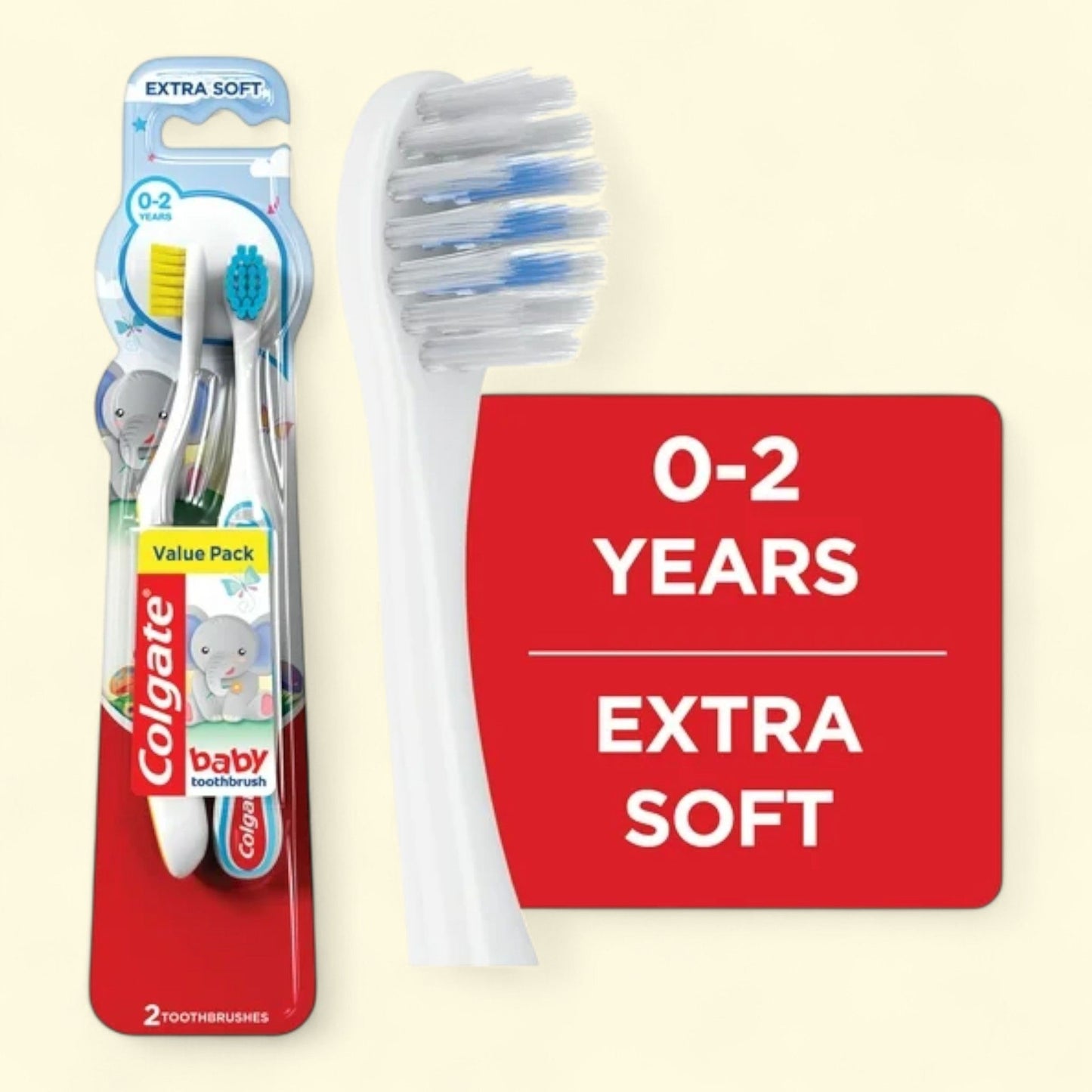 Colgate Kids My First Toothbrush, Extra Soft, 2 Pack