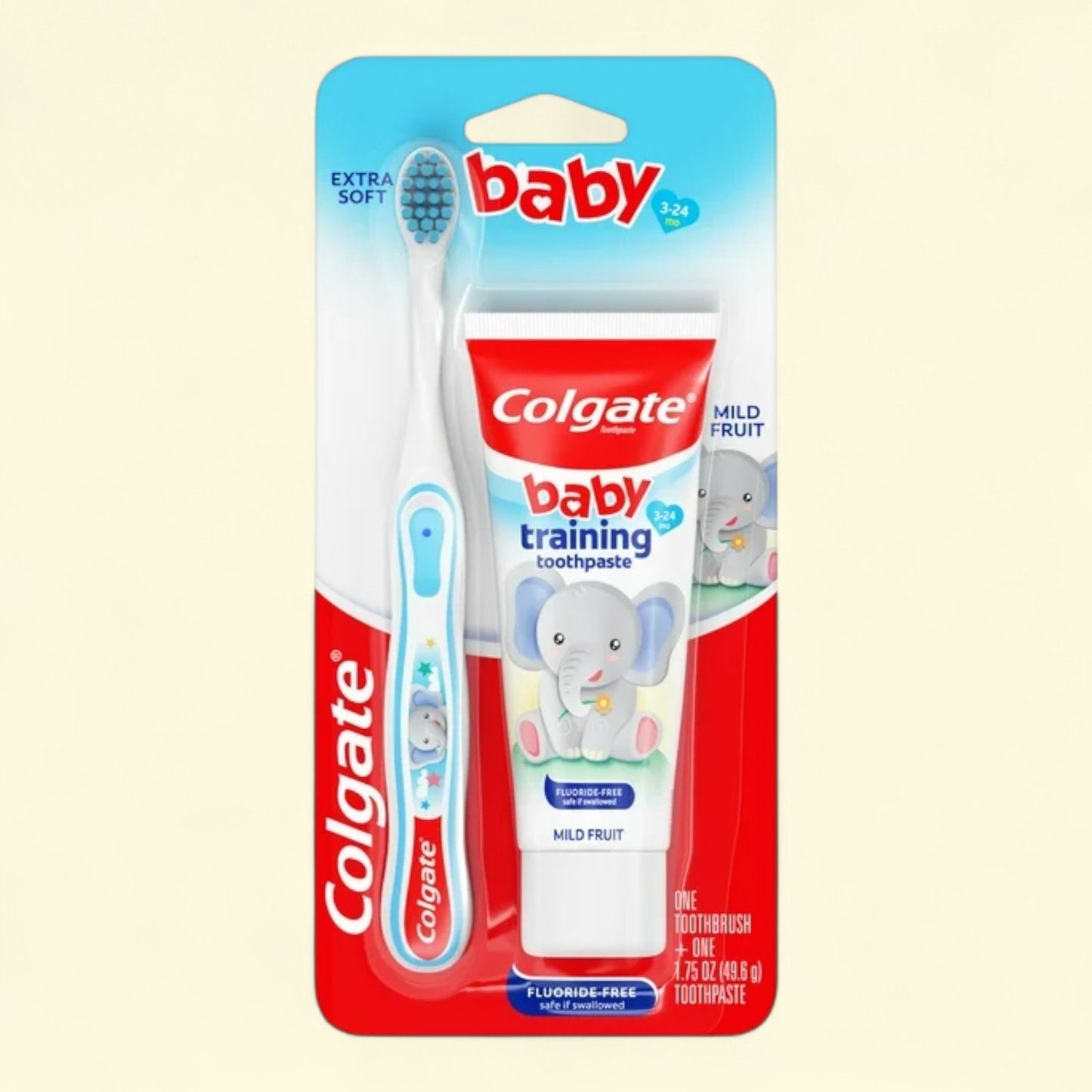 Colgate My First Baby and Toddler Toothpaste and Toothbrush Set, Mild Fruit, 1.5 oz