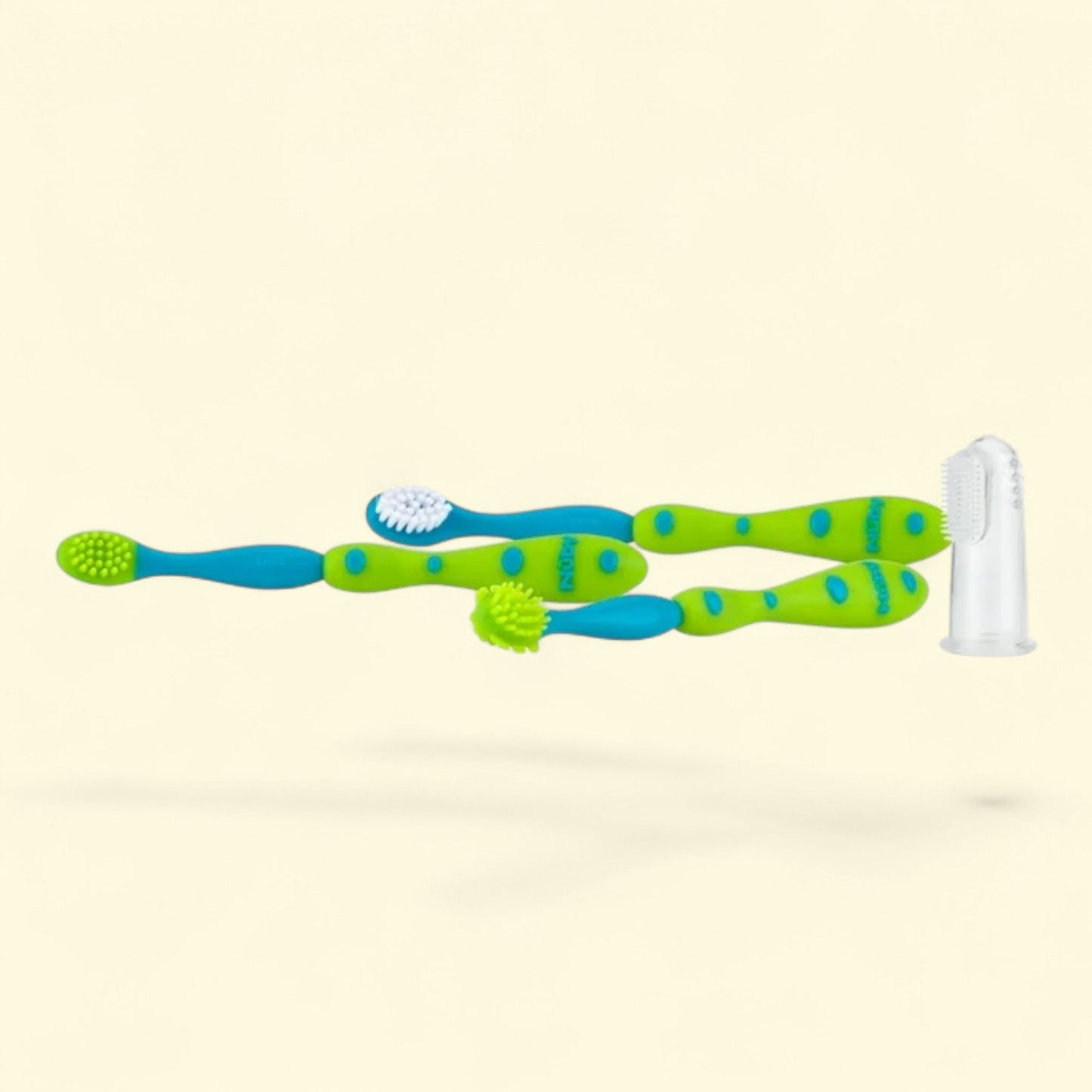 Nuby Oral Care Set, 1 Massager and 3 Brushes