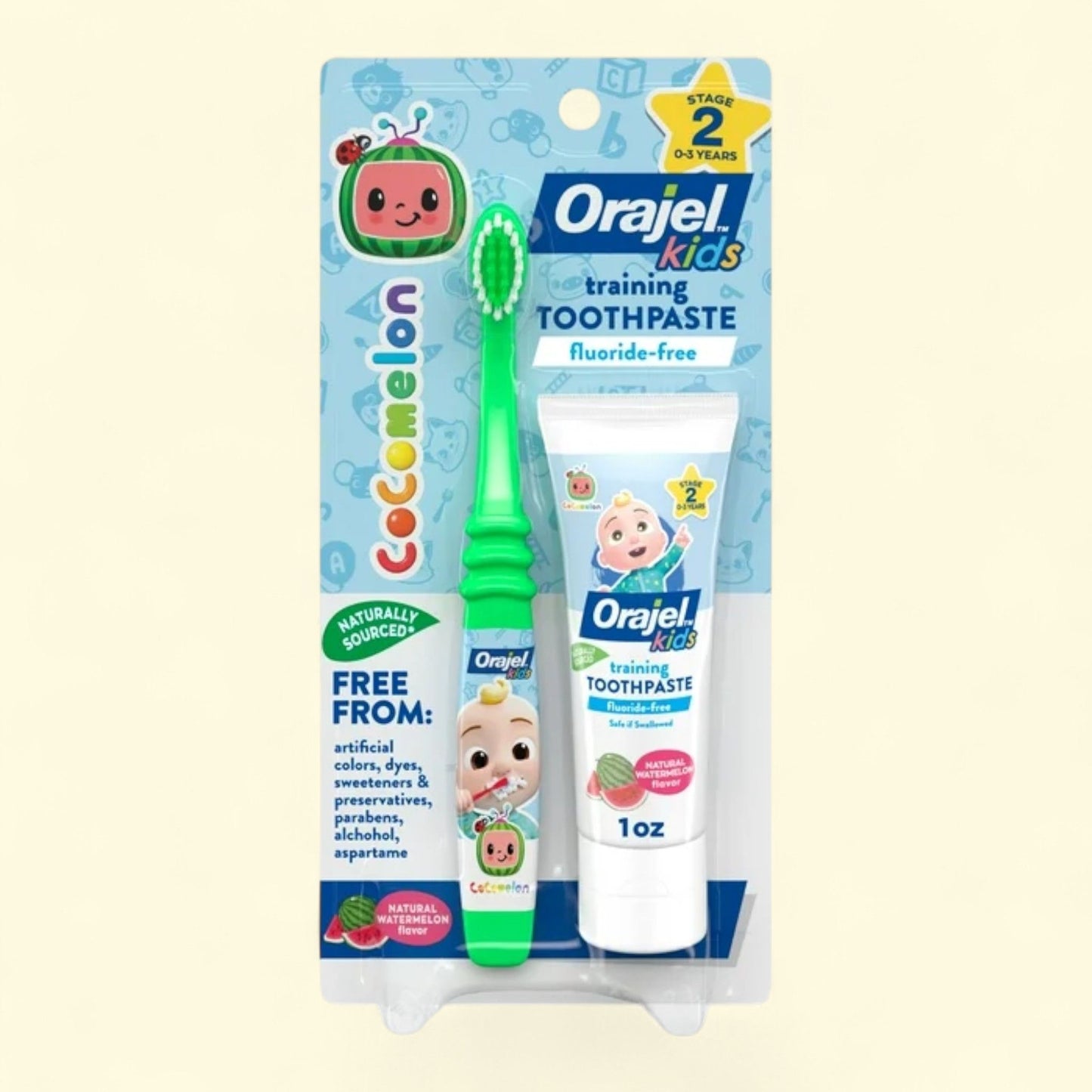 Orajel Kids CoComelon Toothbrush & Training Toothpaste, 1 oz