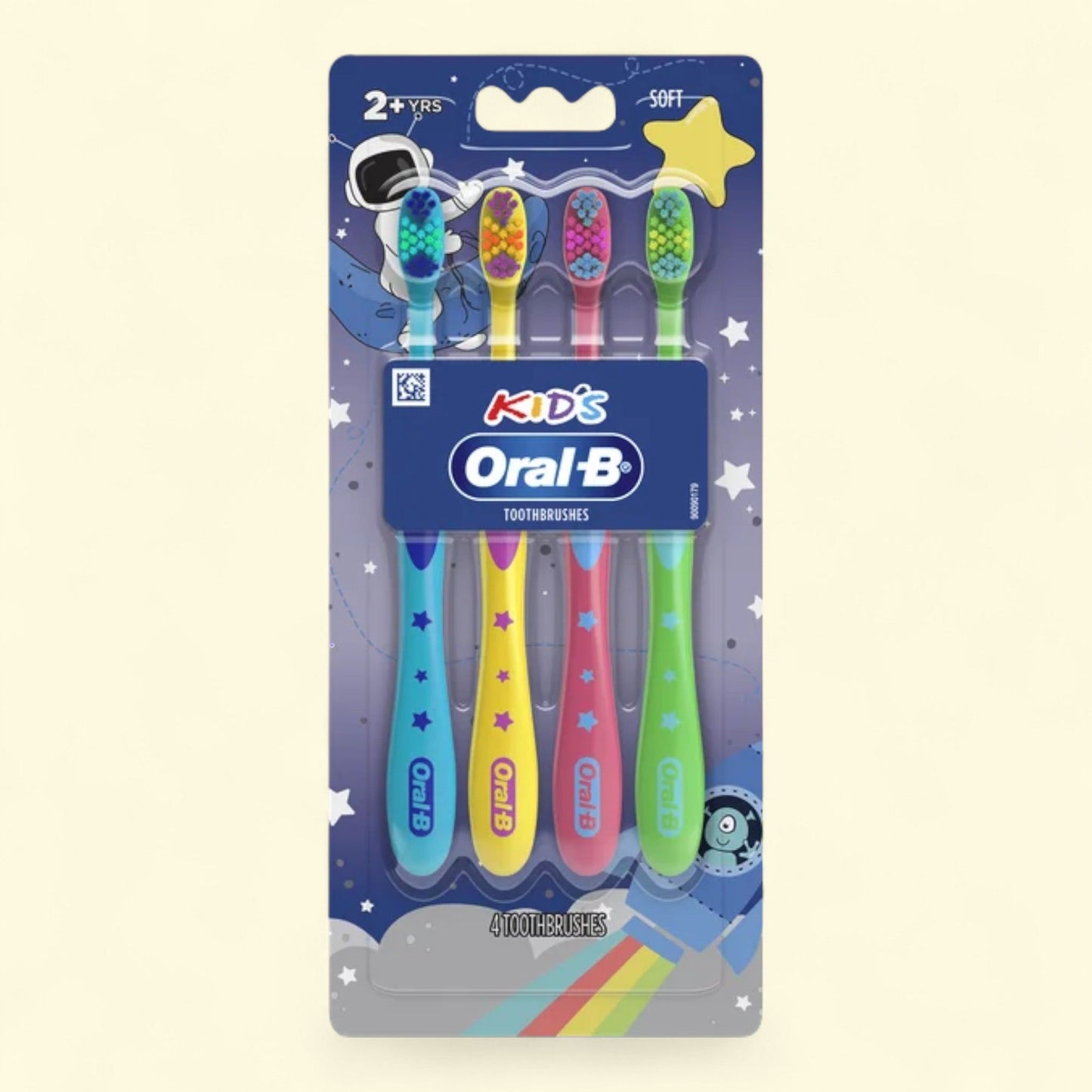 Brosse à dents Oral-B Kids, poils extra-doux, lot de 4, à partir de 2 ans
