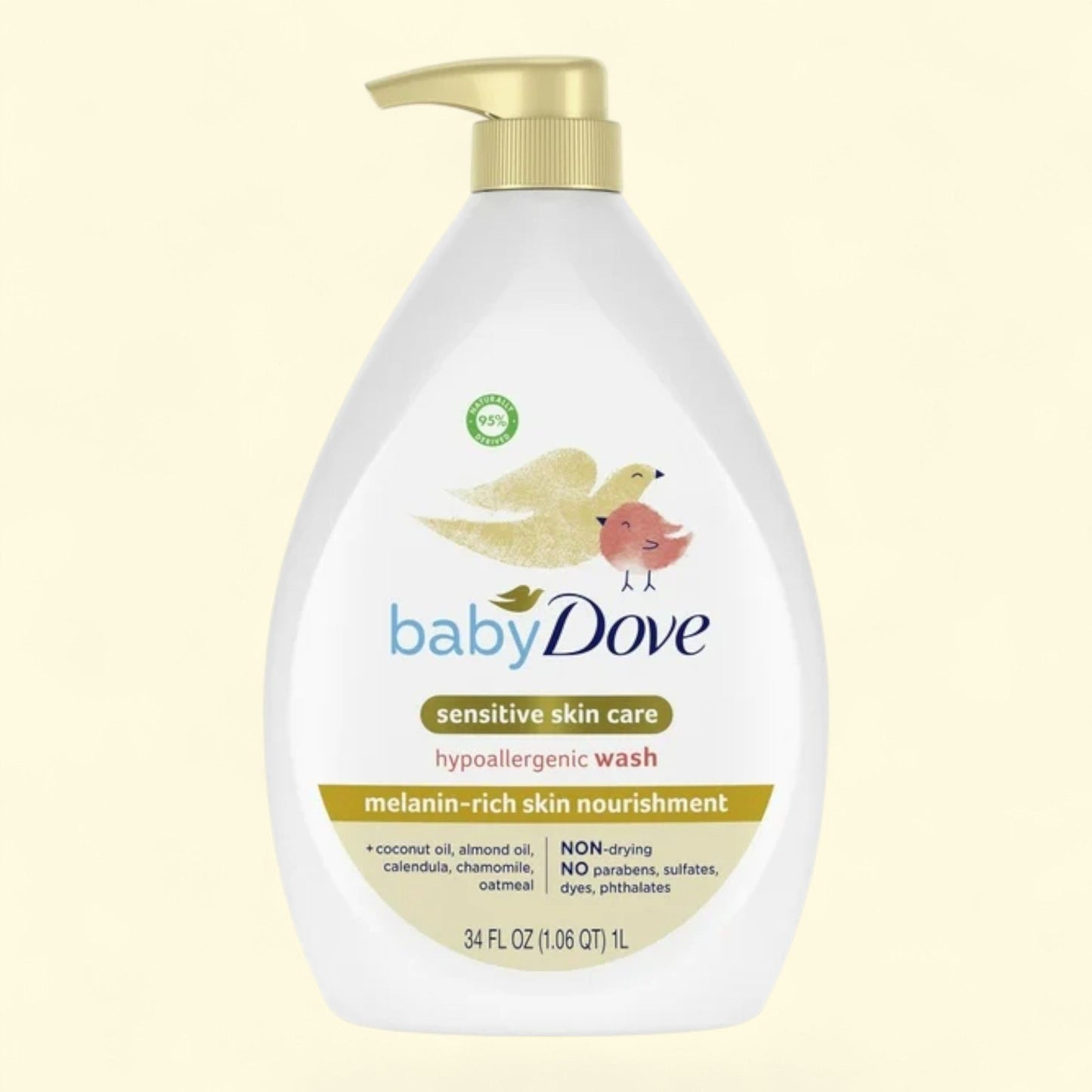 Baby Dove Sensitive Newborn Liquid Body Wash, 34 oz