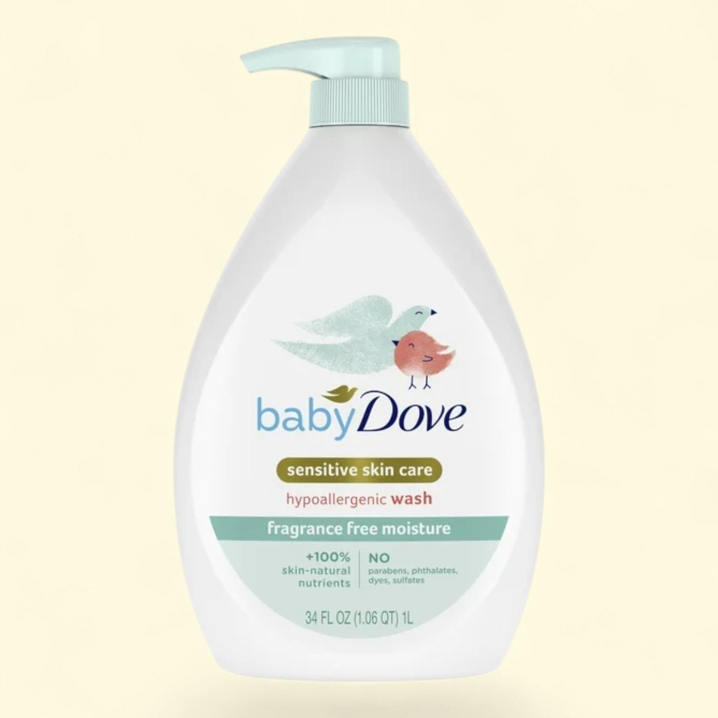 Baby Dove Sensitive Skincare Liquid Body Wash, 34 oz
