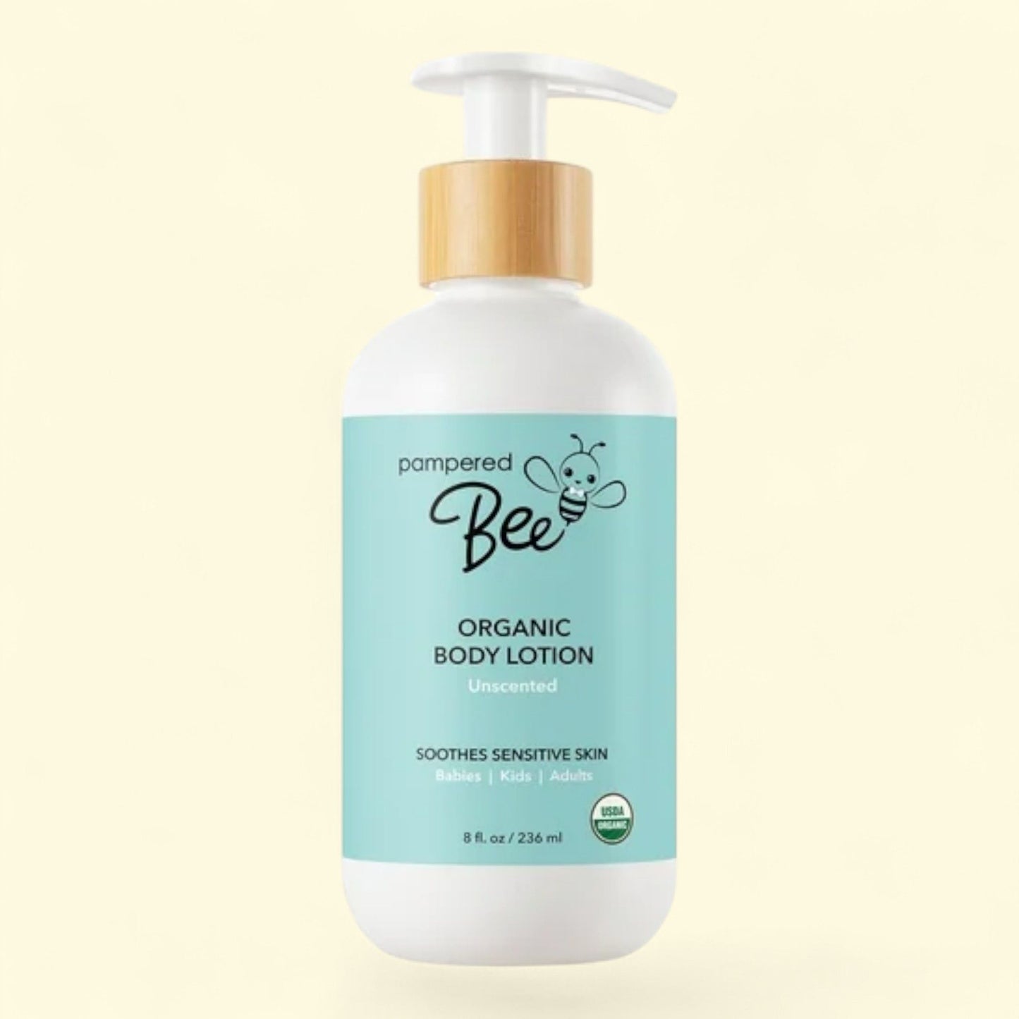 Pampered Bee Baby Lotion, Unscented, 8 fl oz.