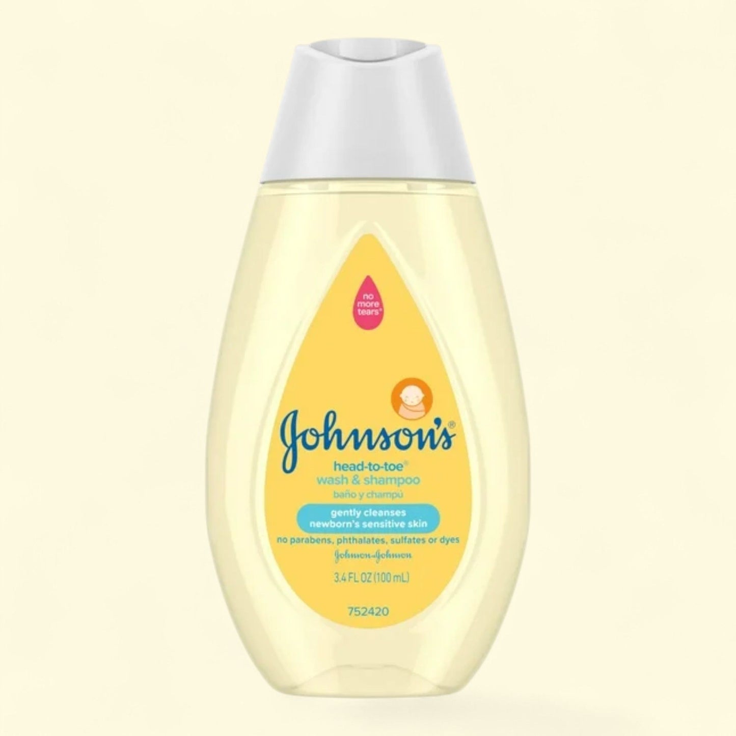 Gel douche et shampoing pour bébé « De la tête aux pieds » de Johnsons, 100 ml