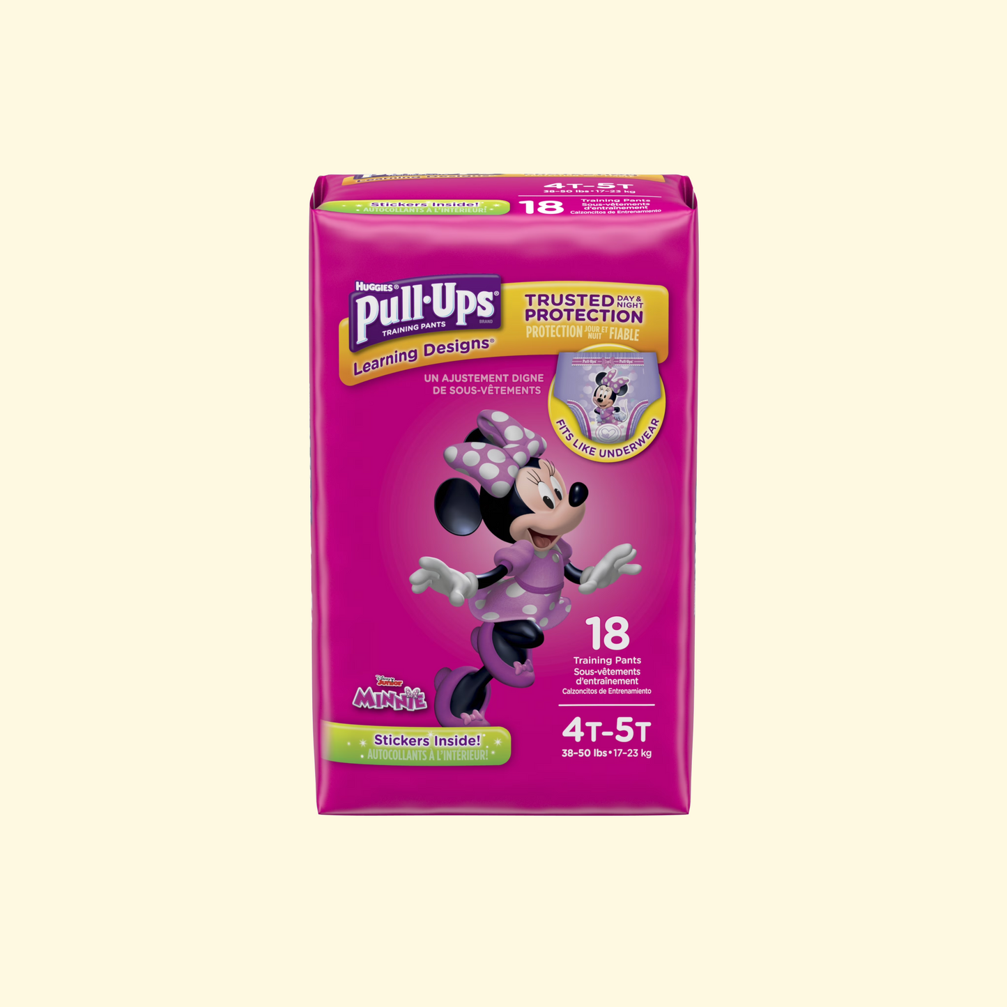 Pull-Ups Girls' Training Pants, Size 4T-5T, 18 Count — authentic US product shipped worldwide by Treatspree