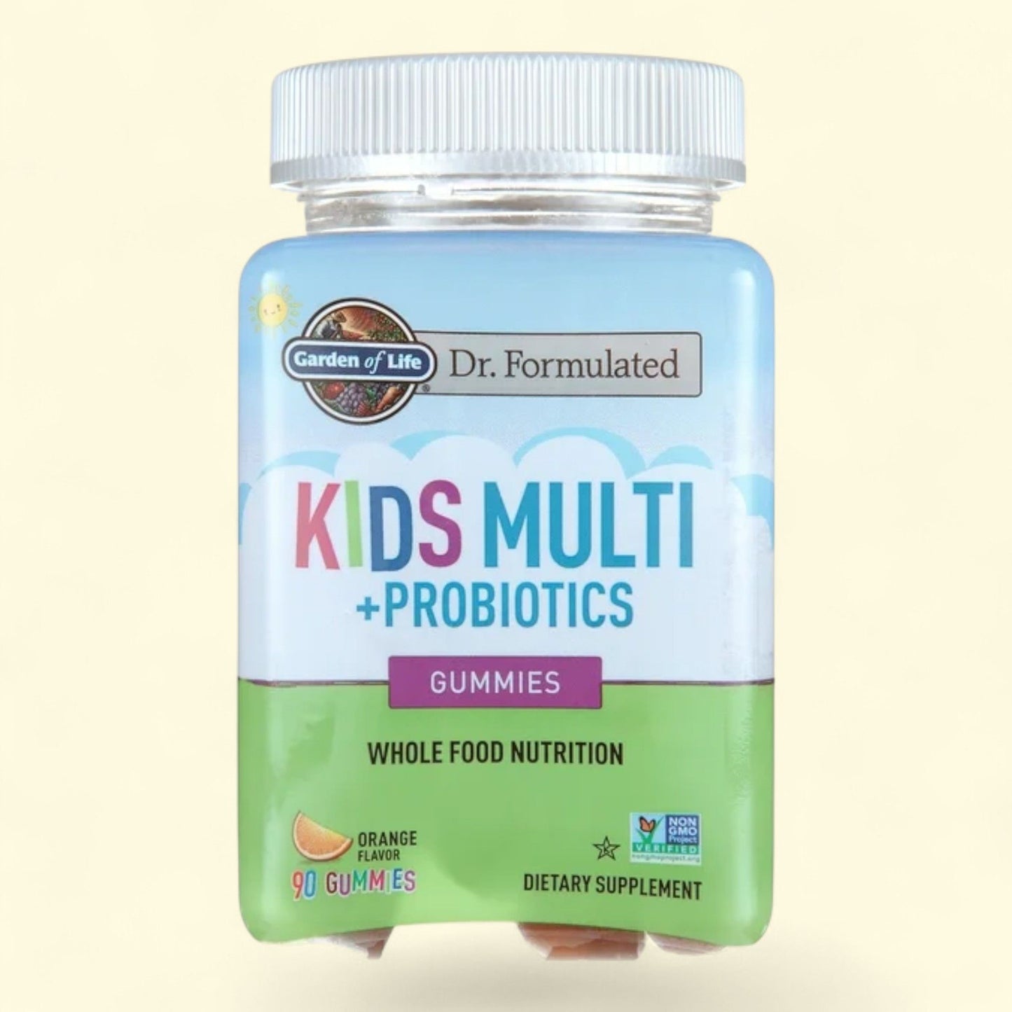 Garden of Life Kids Multivitamin + Probiotics Gummies, Orange, 90 Count