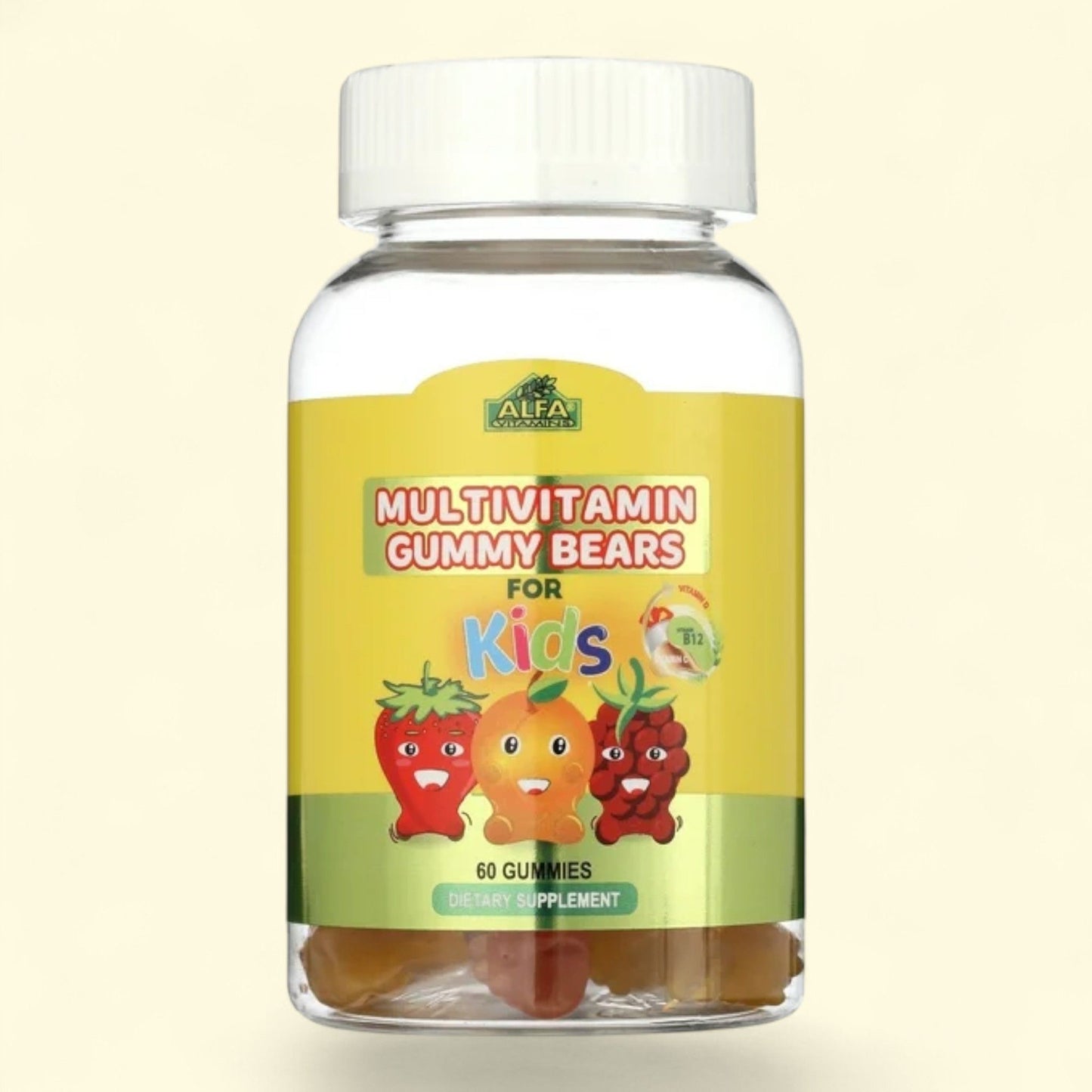 Alfa Vitamins Multivitamin Gummy Bears for Kids, 60 gummies