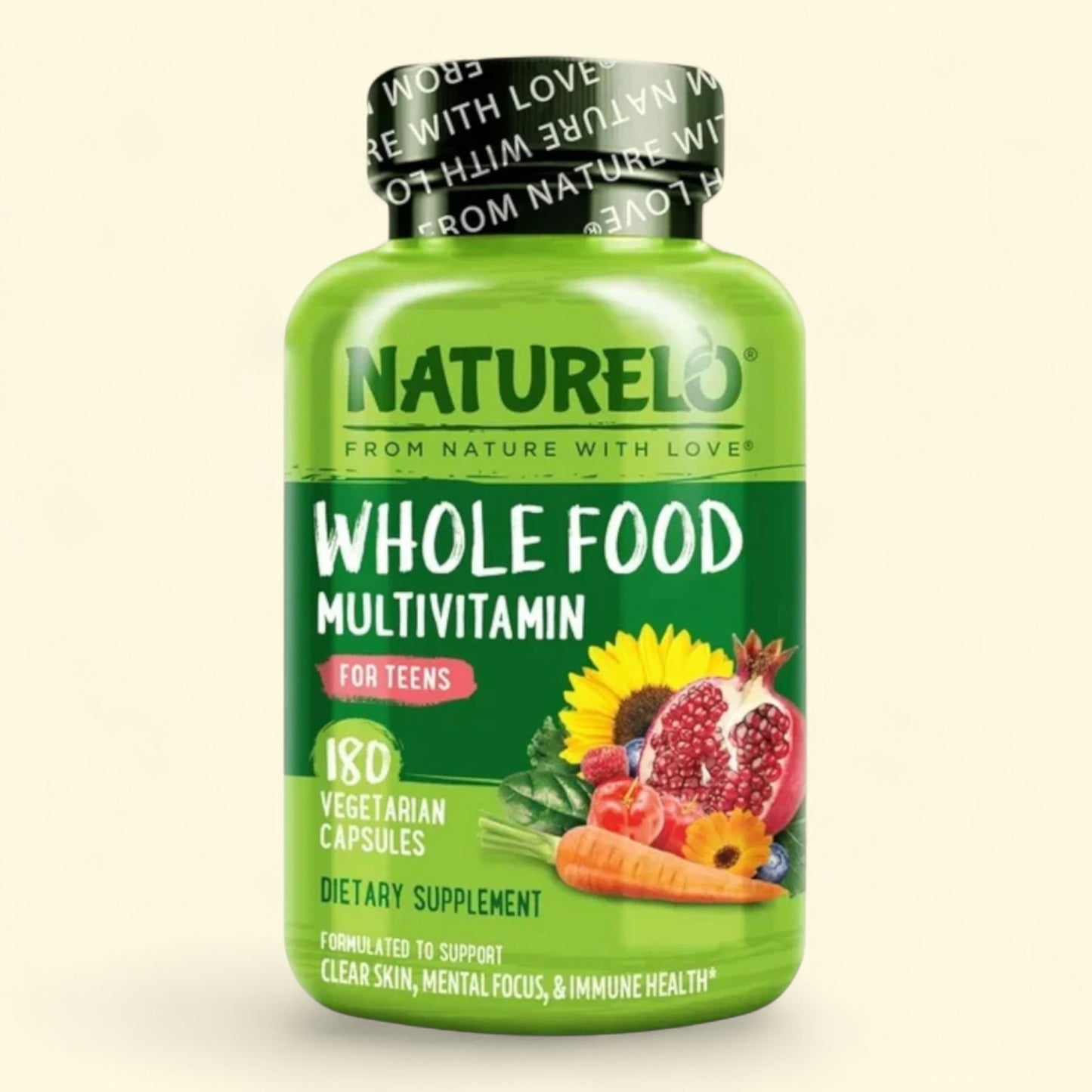 NATURELO Teen Multivitamin, 180 Capsules — authentic US product shipped worldwide by Treatspree
