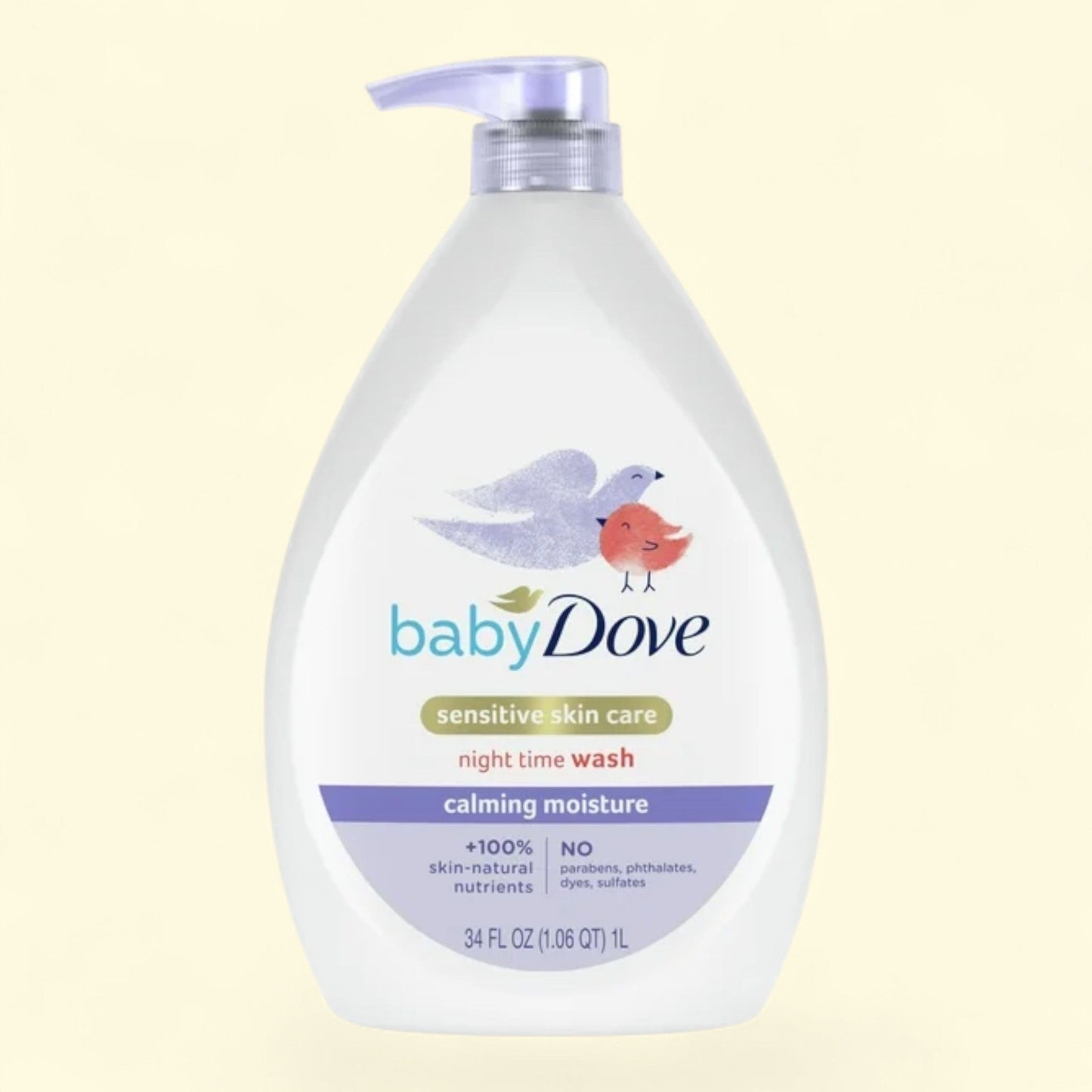 Baby Dove Body Wash, Sensitive Skin, 34 oz