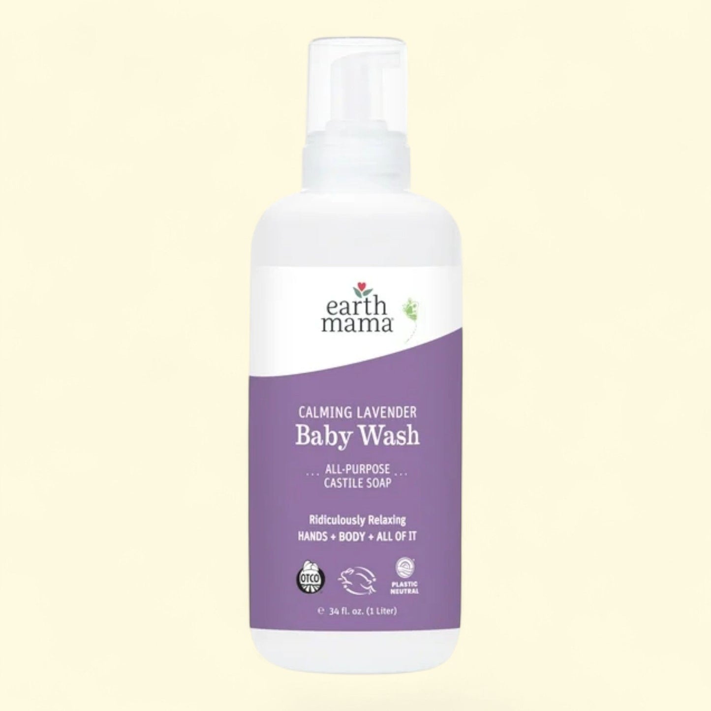 Earth Mama Organics Baby Wash, Calming Lavender, 34 fl oz