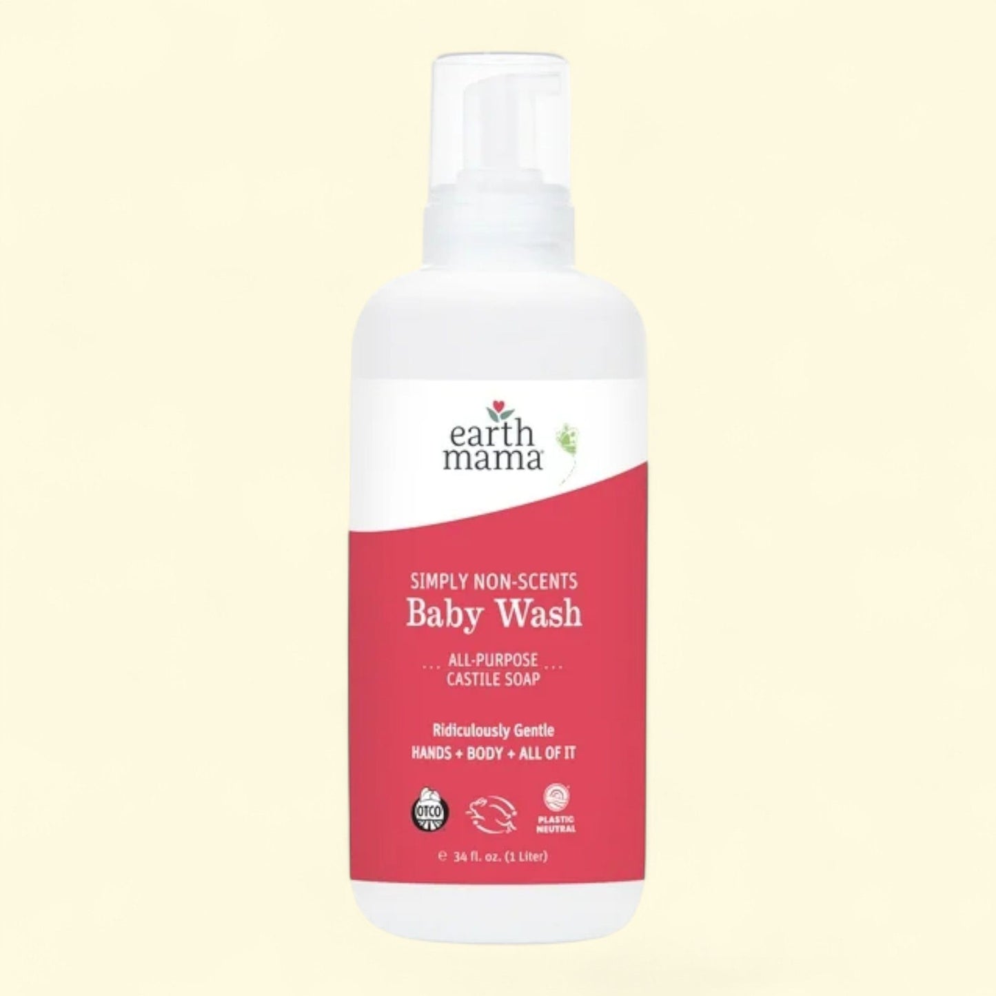 Earth Mama Organics Baby Wash, Simply Non-Scents, 34 fl oz