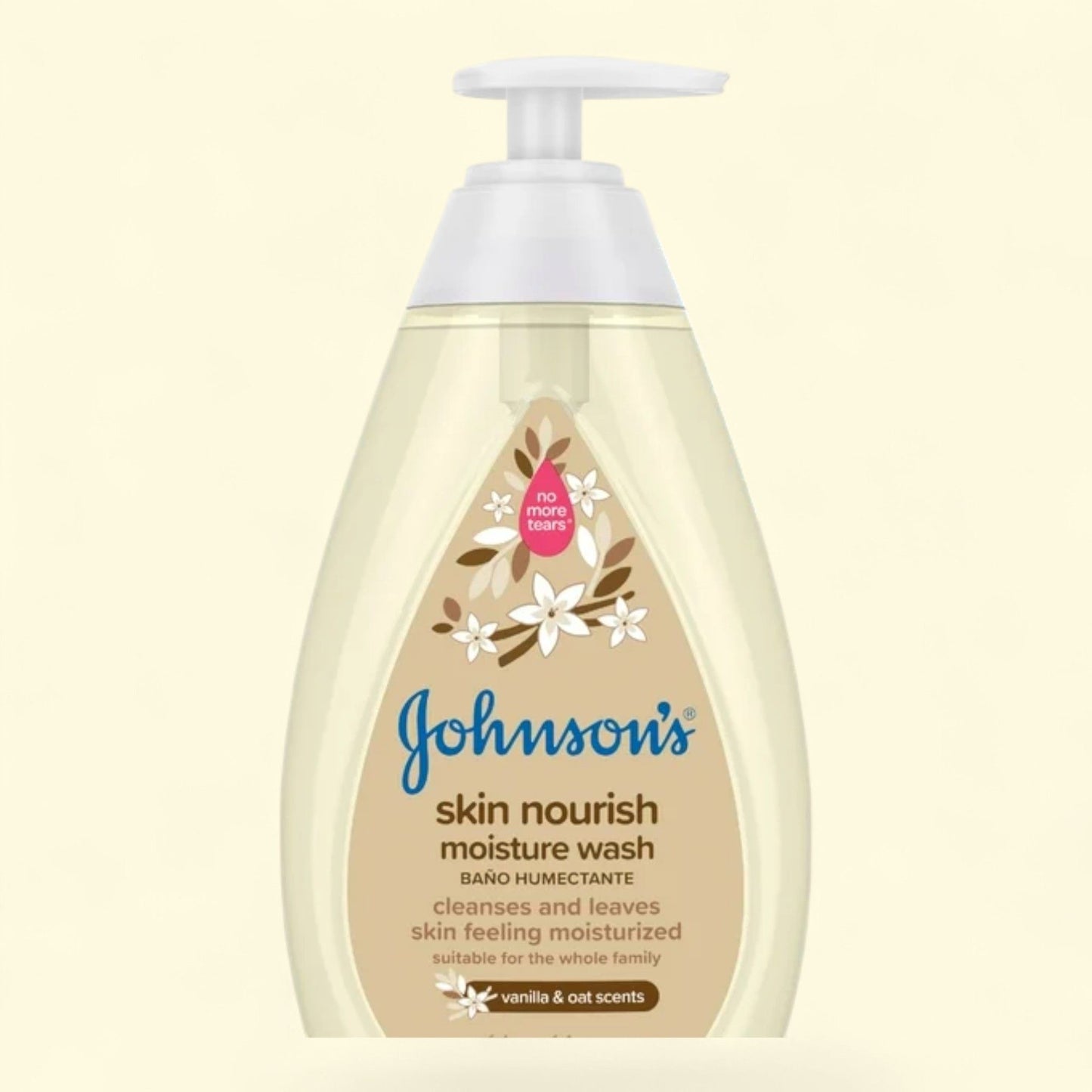 Johnson's Skin Nourish Moisture Soap and Bath Body Wash, Vanilla and Oat, 20.3 oz