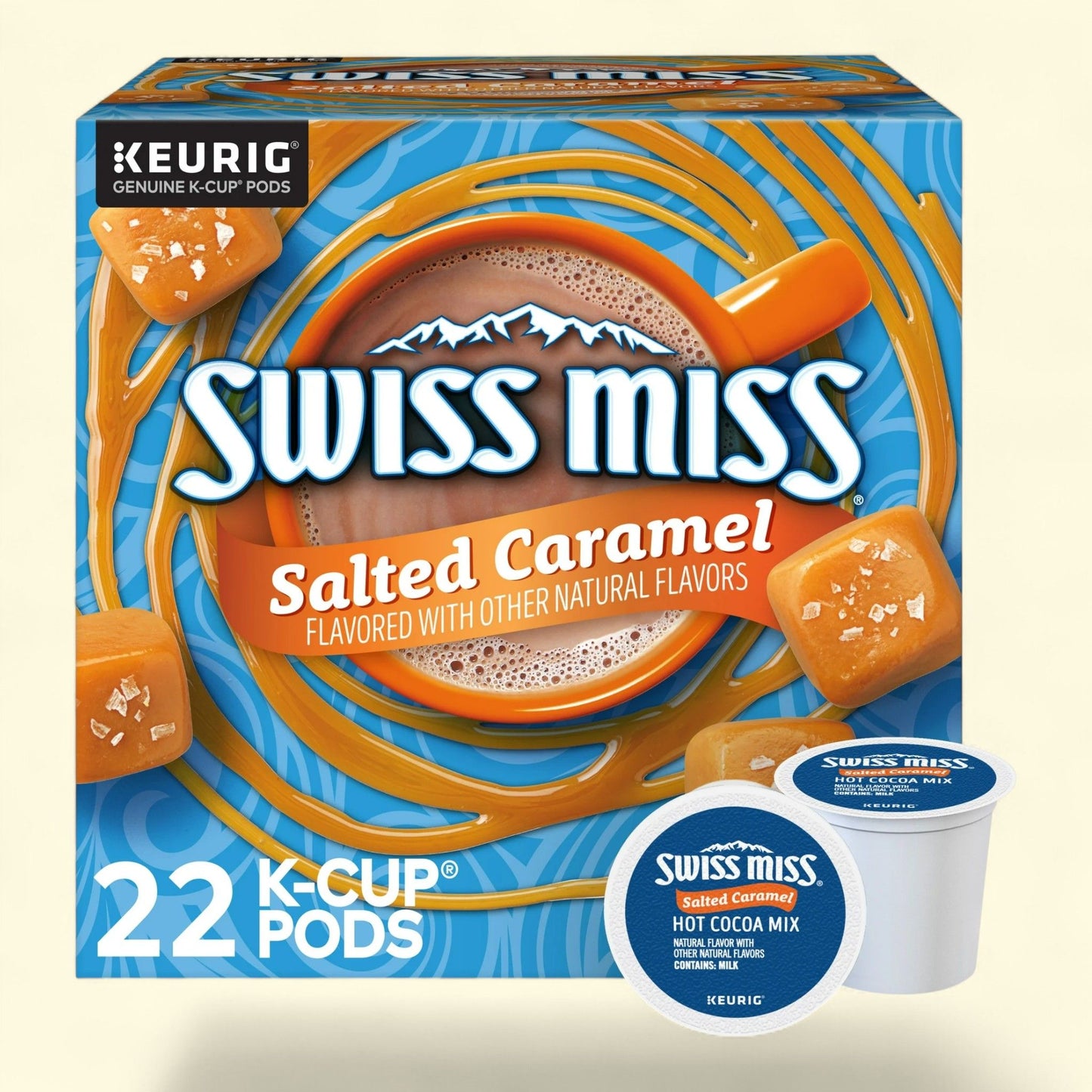 Swiss Miss Salted Caramel Hot Cocoa, K-Cup Pods, 22 Count