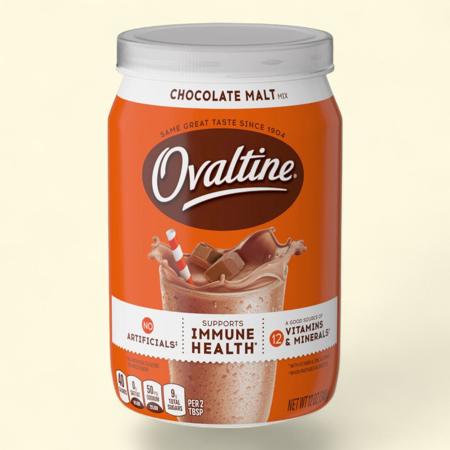 Ovaltine Chocolate Malt Mix, 12 oz Canister