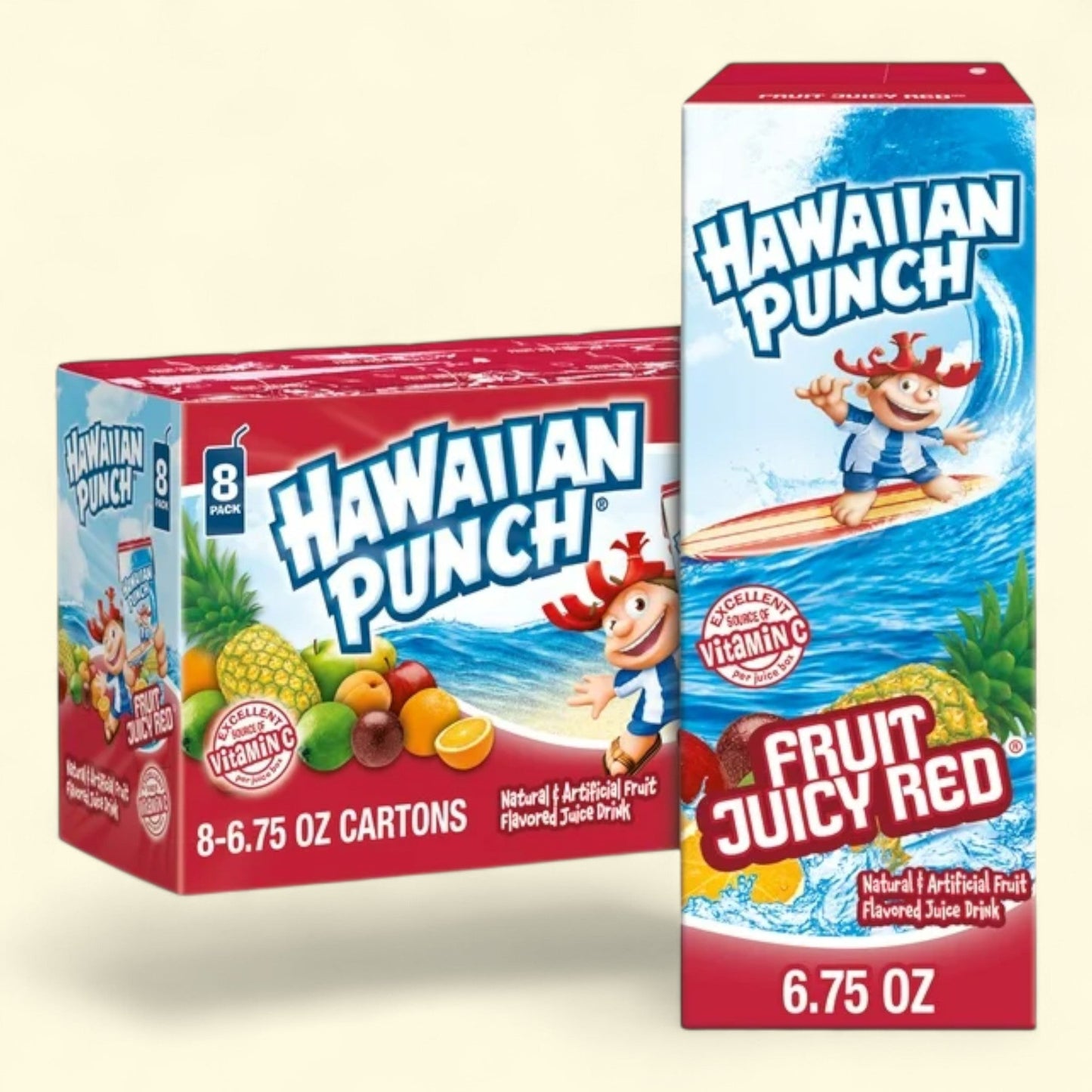 Hawaiian Punch Fruit Juicy Red Juice Drink, 6.75 fl oz, 8 Count