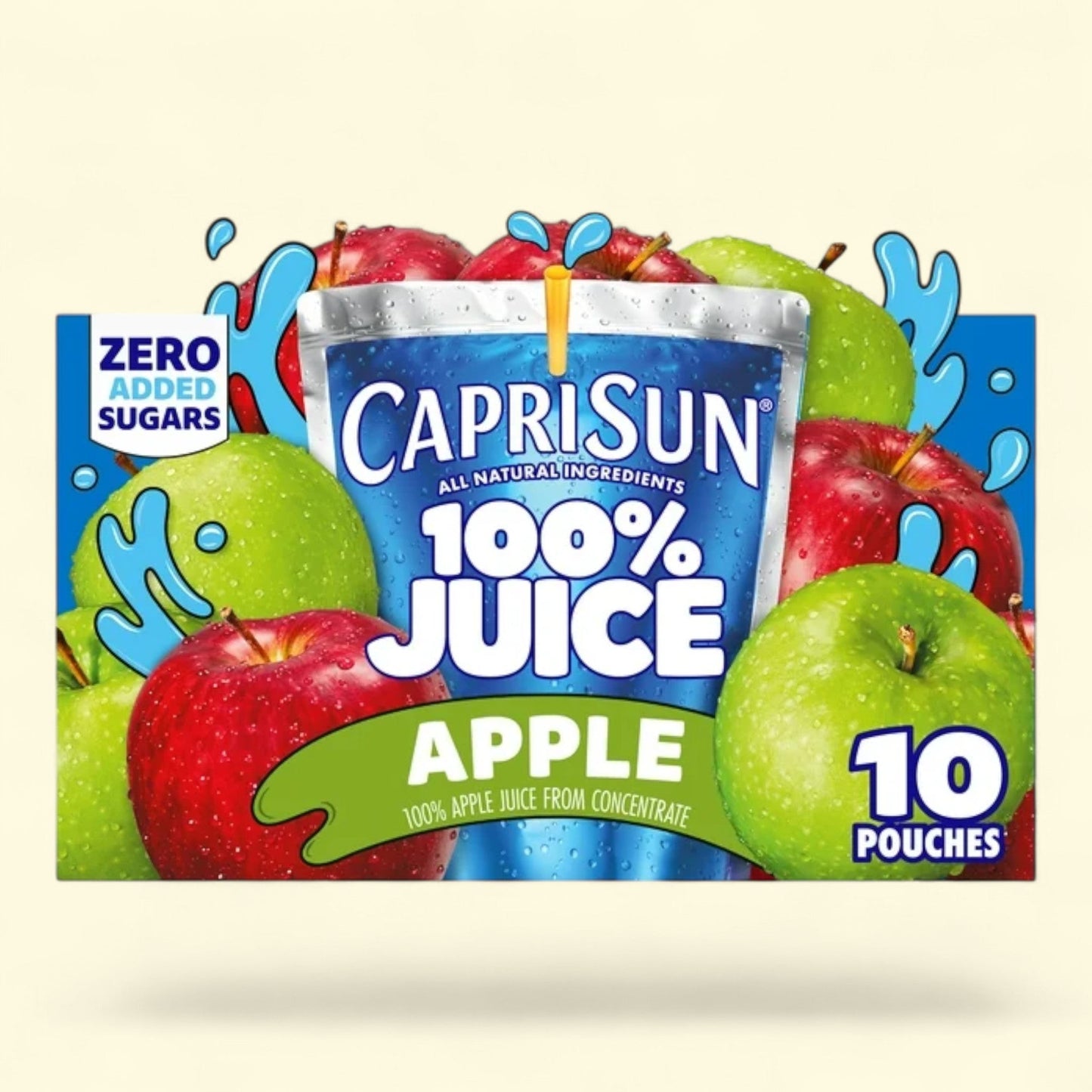Capri Sun 100% Juice Apple Juice Box, 10 Ct, 6 fl oz