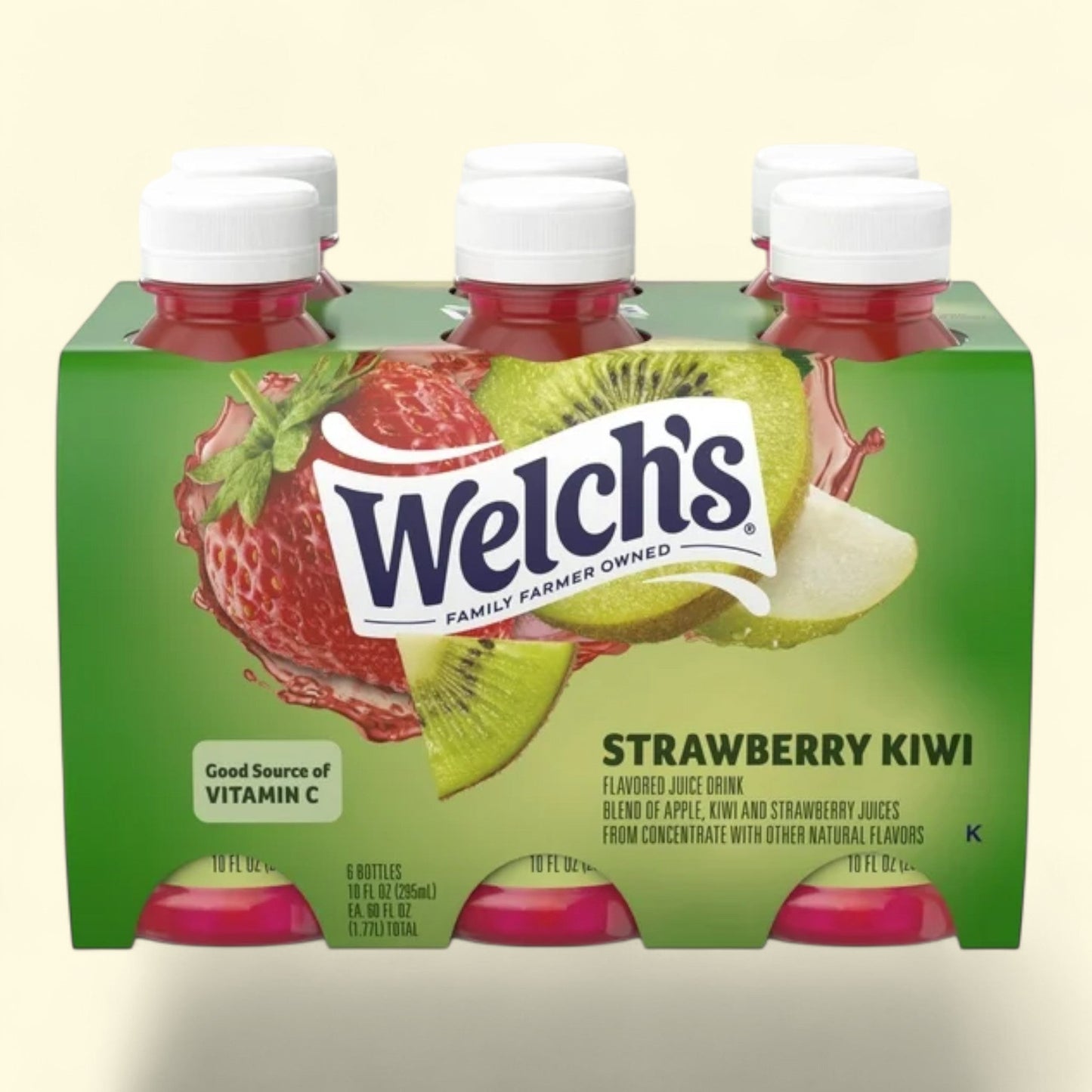 Welch's Strawberry Kiwi Juice Drink, 10 fl oz (Pack of 6)