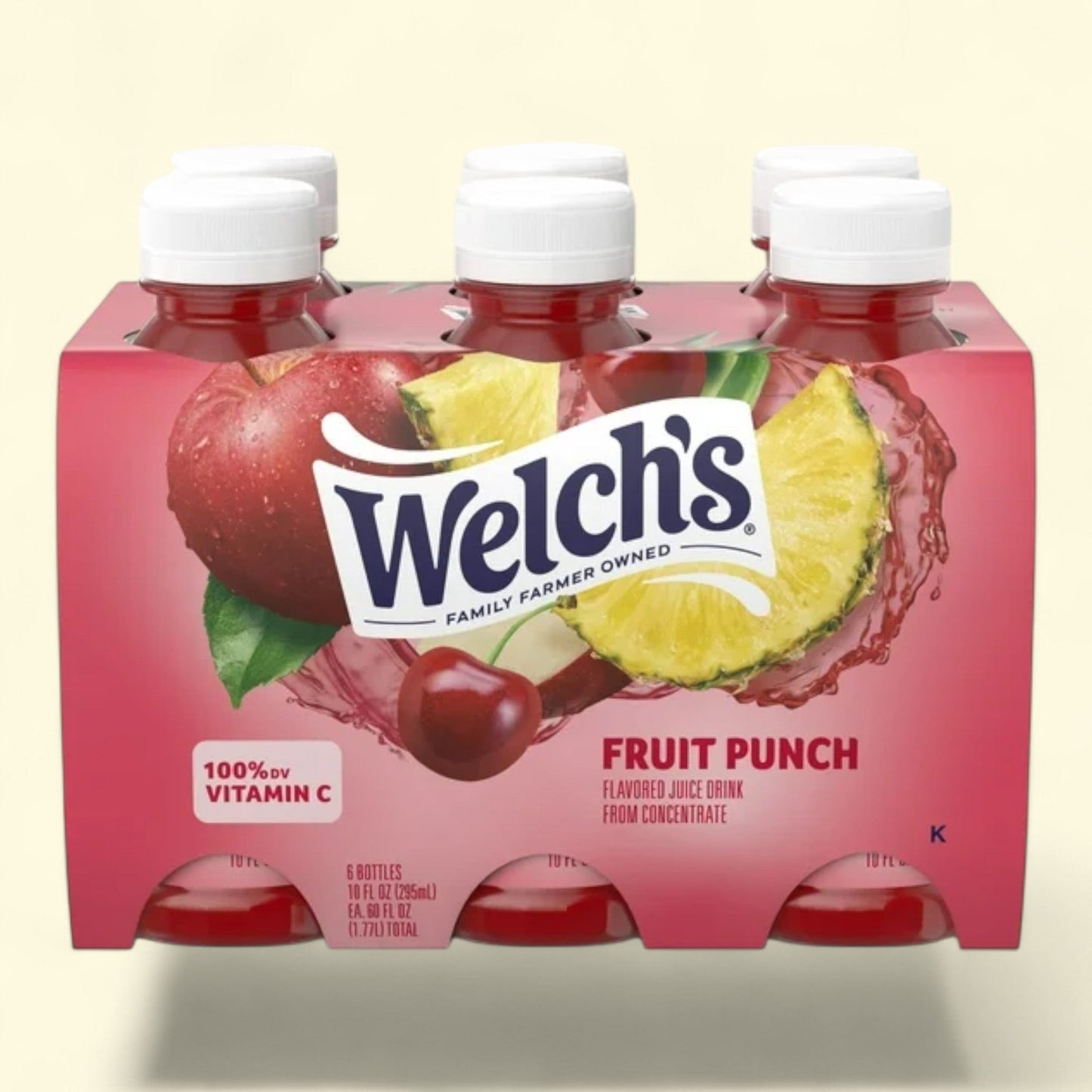 Welch's Fruit Punch Juice Drink, 10 fl oz (Pack of 6)