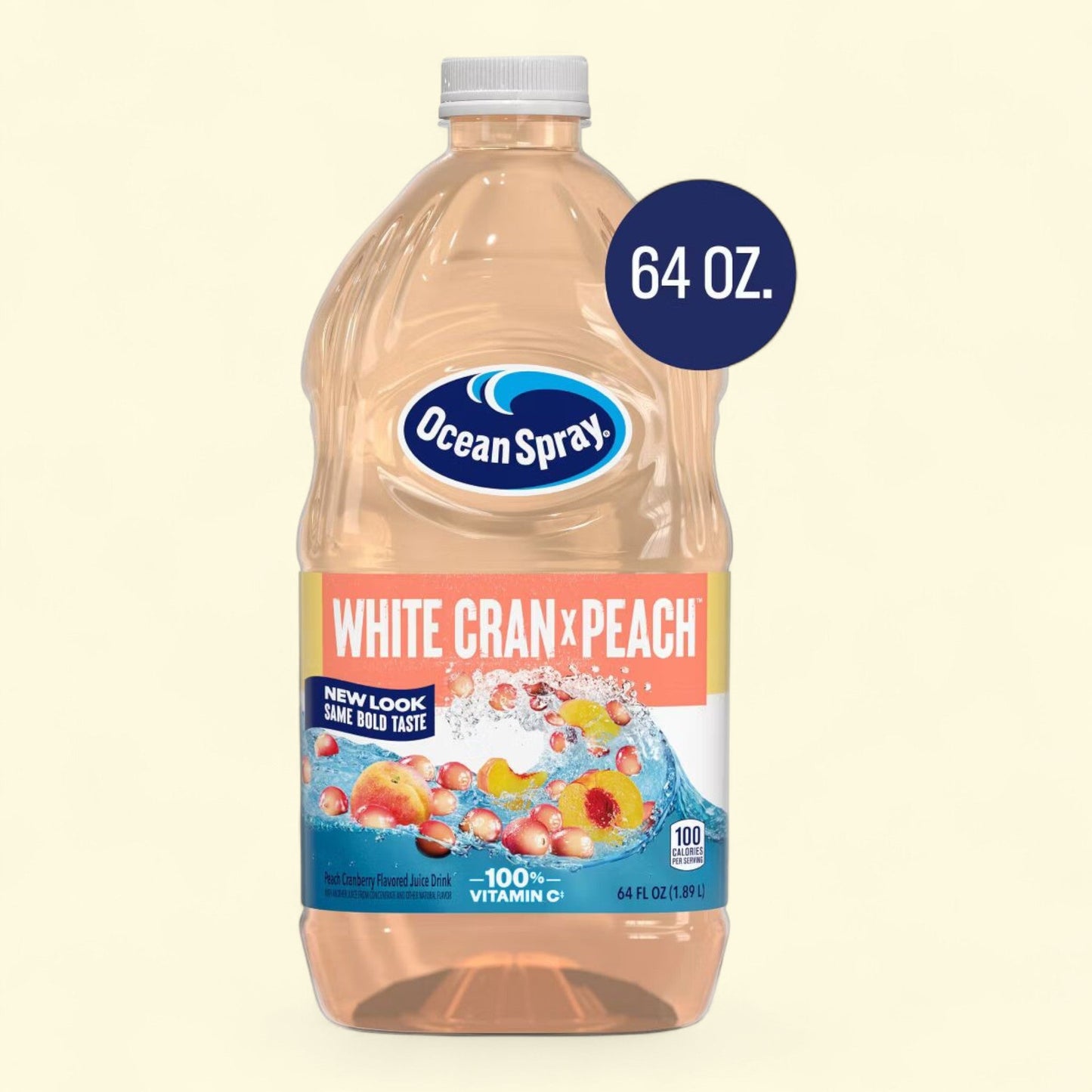 Ocean Spray White Cran-Peach Juice Drink, 64 fl oz Bottle