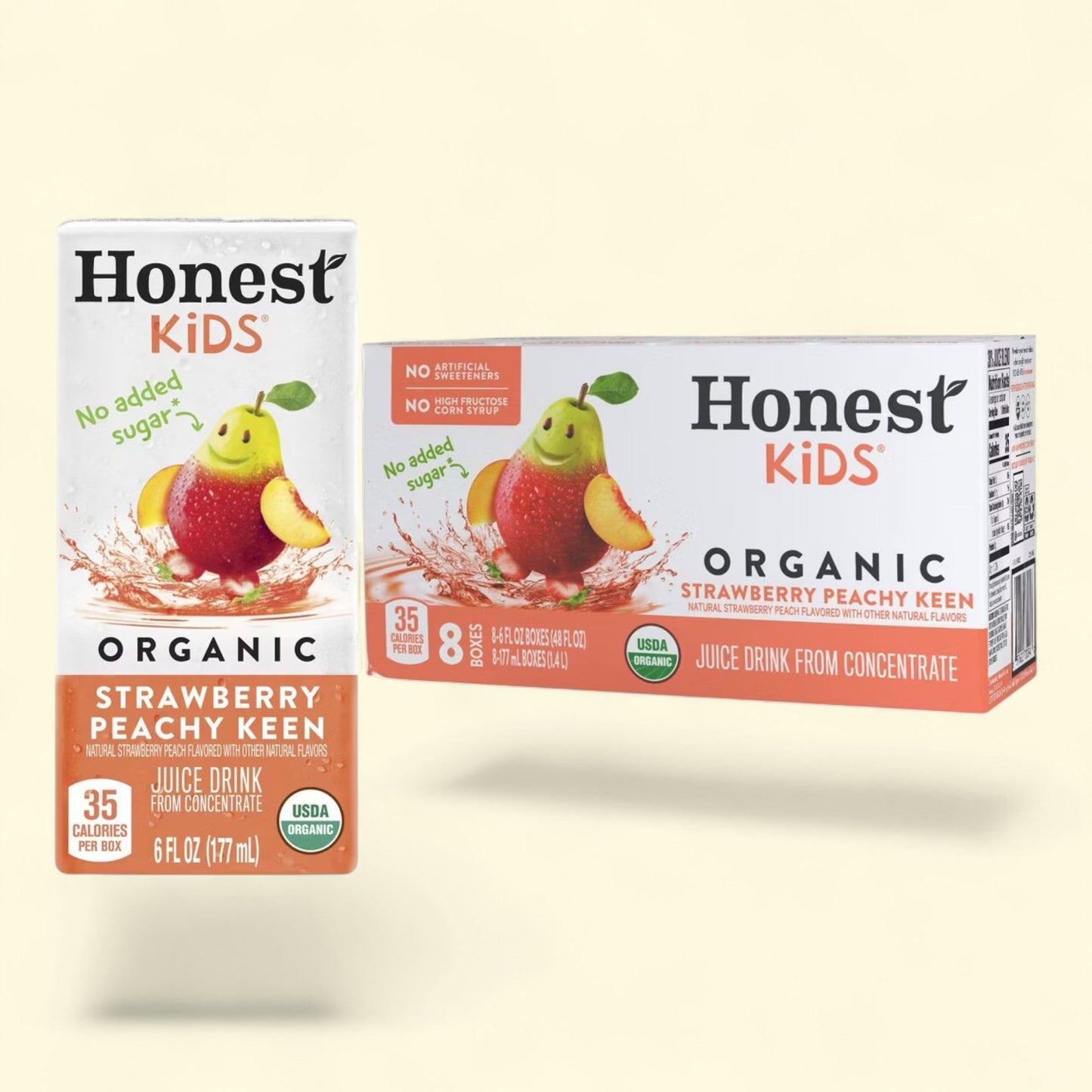 Honest Kids Strawberry Peach Keen Juice Drink, 8pk/6 fl oz