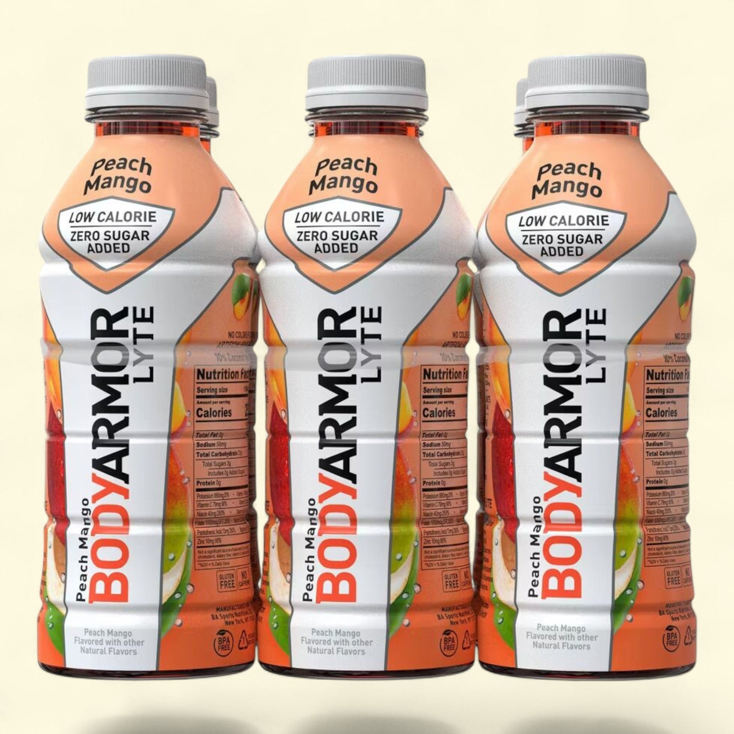 BODYARMOR Peach Mango LYTE Sports Drink, 6pk/20 fl oz