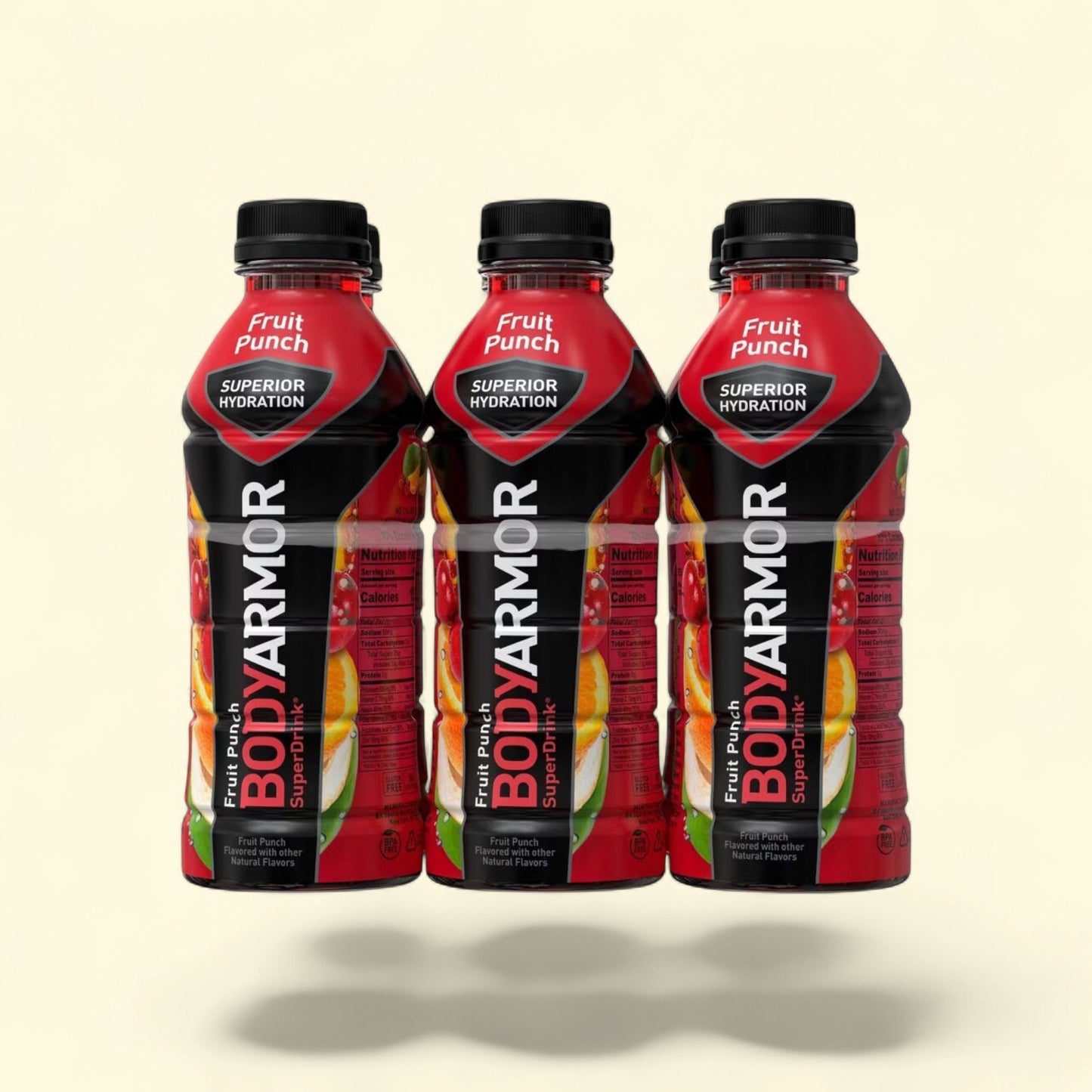 BODYARMOR Sports Drink, Fruit Punch, 6pk/20 fl oz — authentic US product shipped worldwide by Treatspree