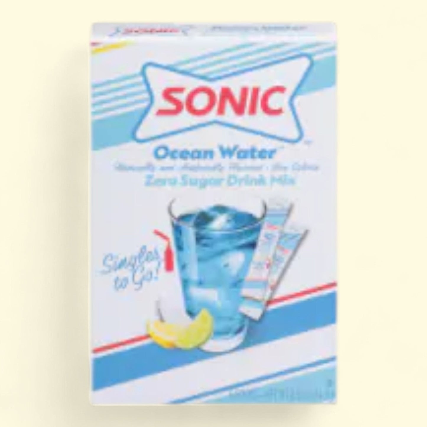 Sonic Singles to Go! Zero Sugar Ocean Water Drink Mix Packets, 20 ct