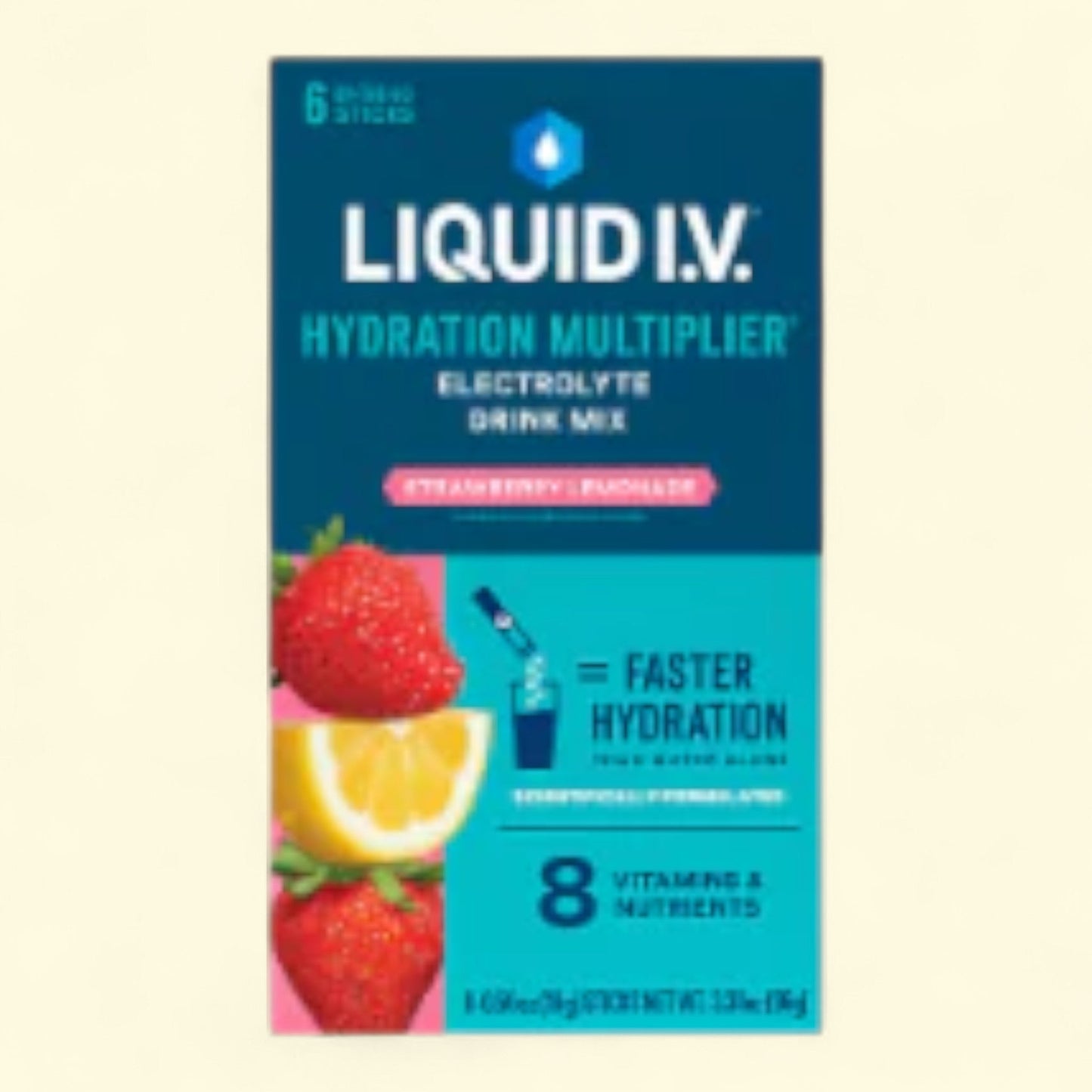 Liquid I.V. Hydration Multiplier Strawberry Lemonade Drink Mix Packets, 6 ct