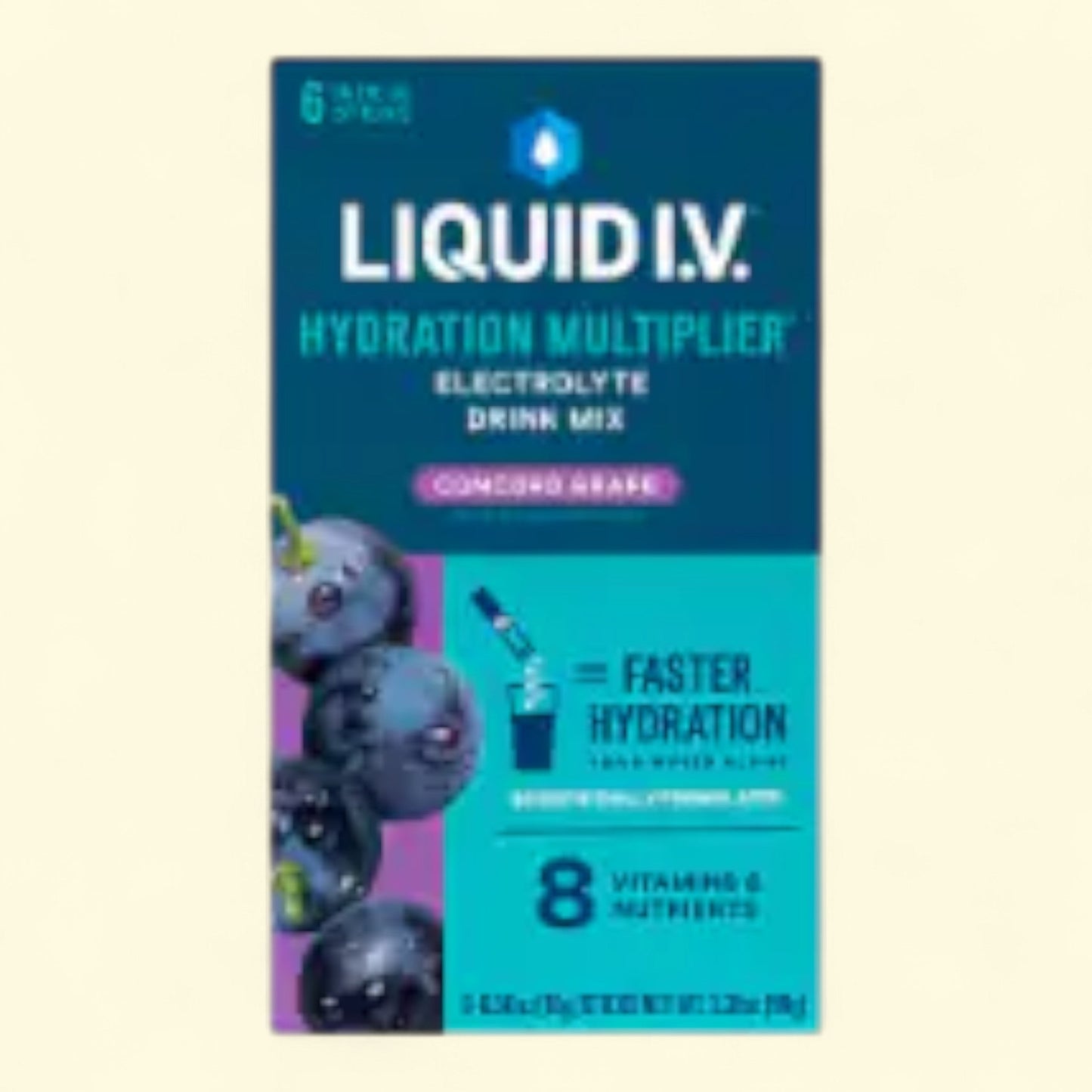 Liquid I.V. Hydration Multiplier, Concord Grape, 6 ct