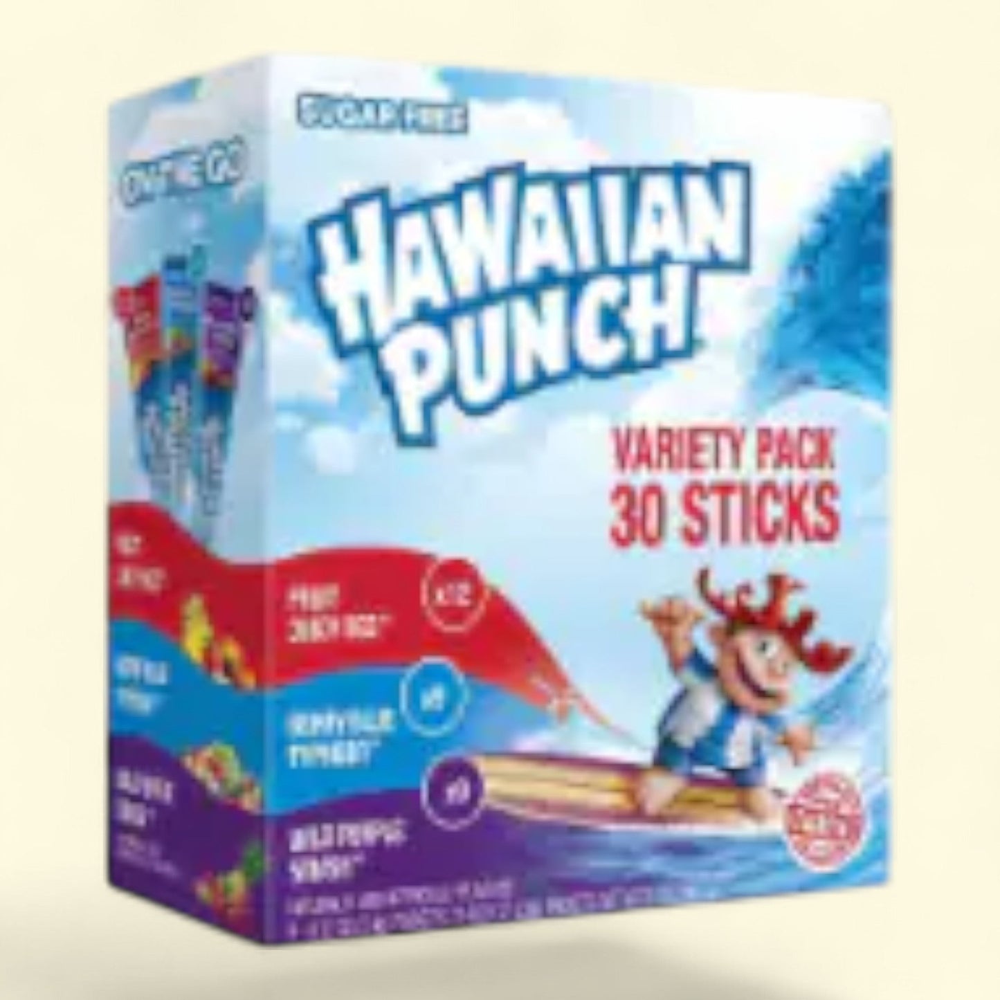 Hawaiian Punch, Sugar Free Drink Mix Sticks Variety 30 pk