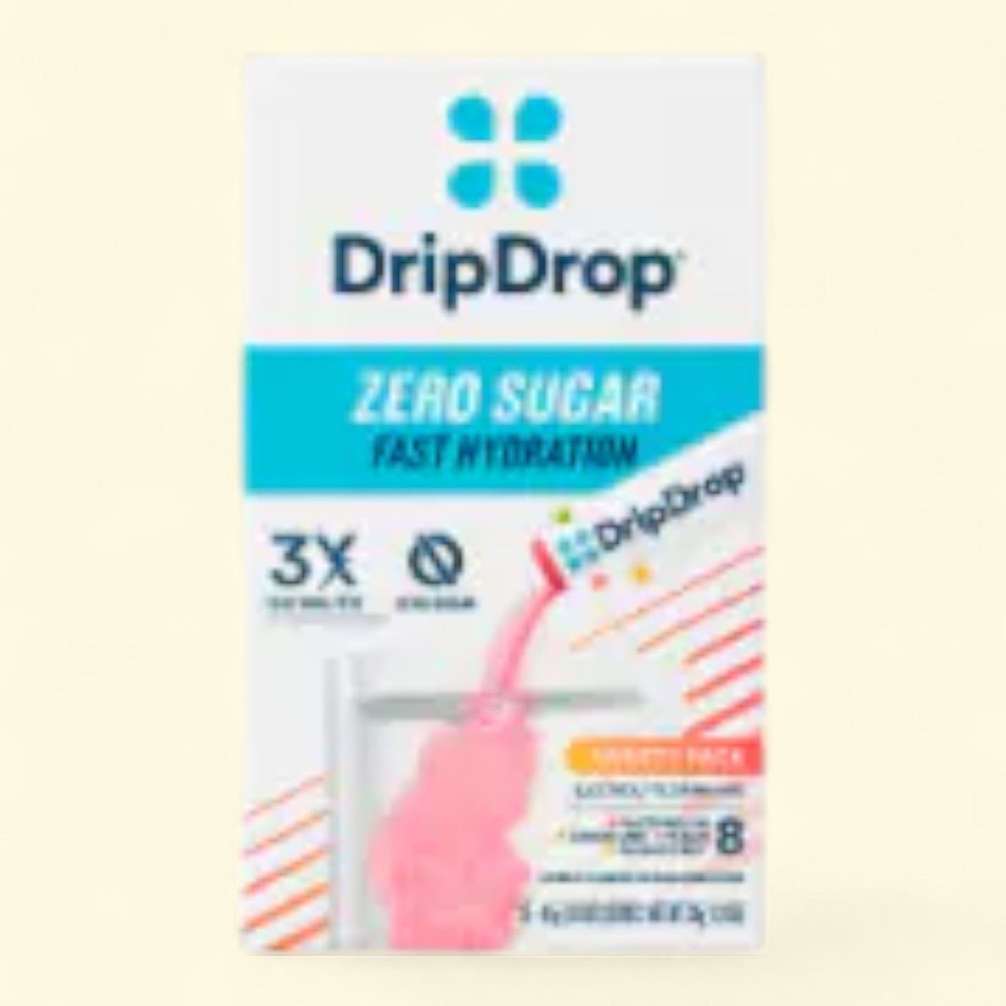 DripDrop Zero Sugar Fast Hydration Variety Pack, 8 count