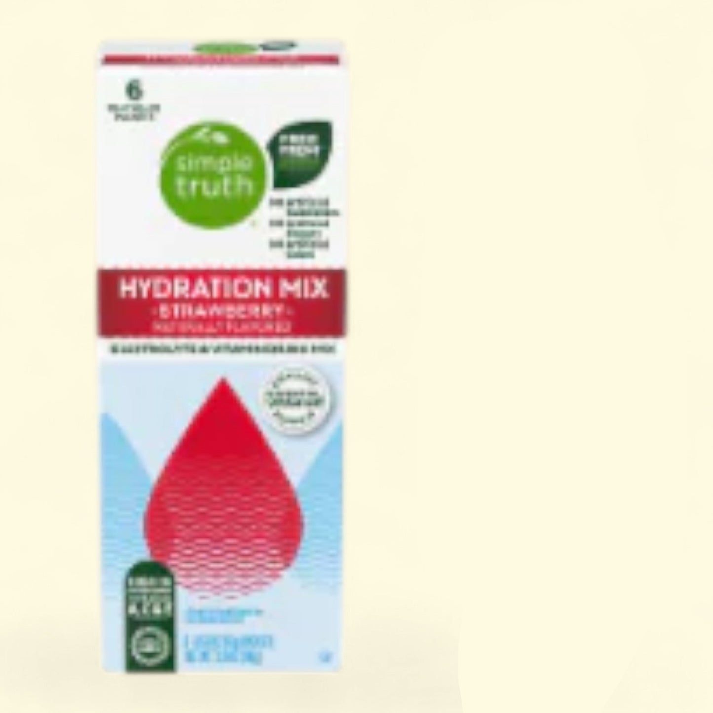 Simple Truth, Electrolyte Strawberry Drink Mix Packets, 10 Count