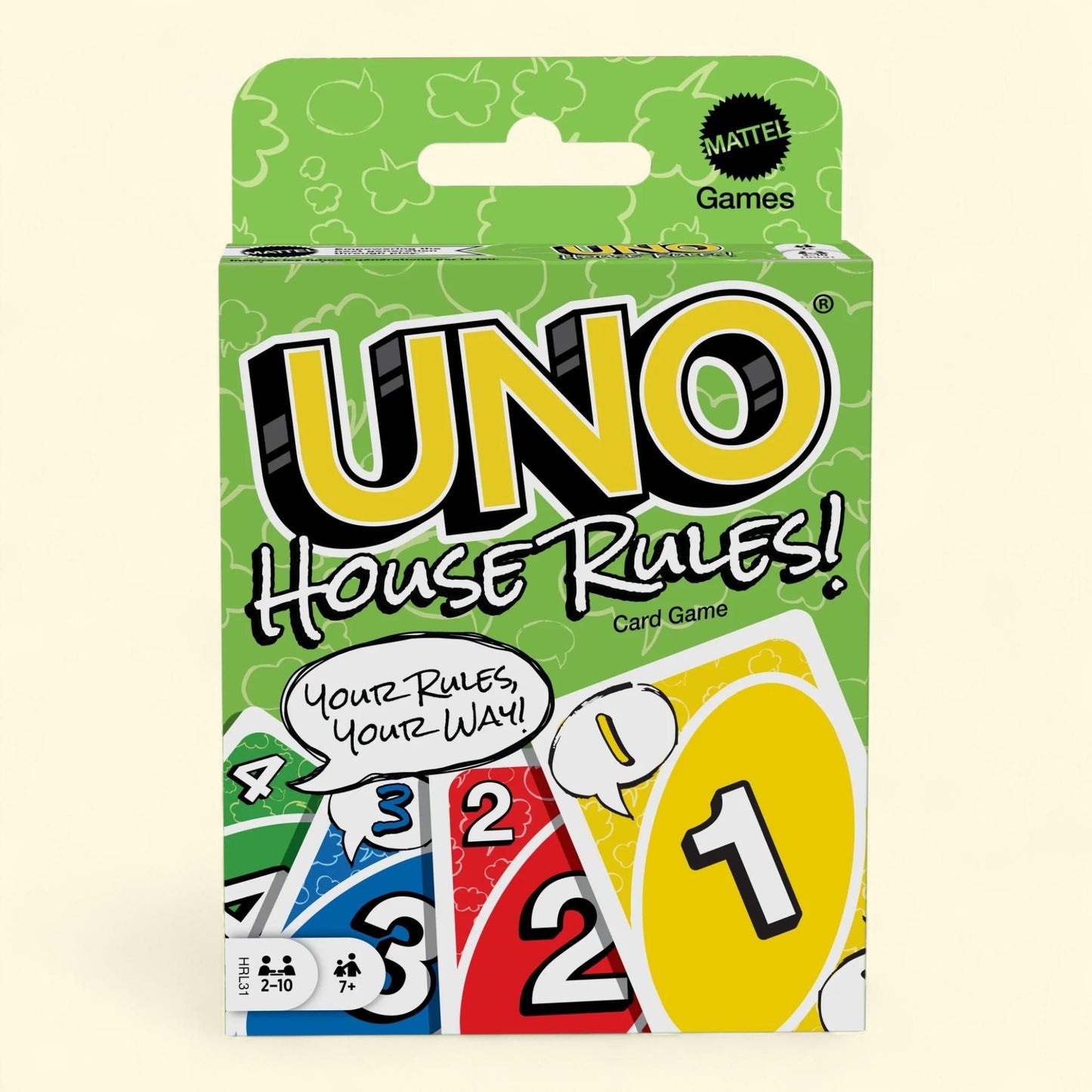 UNO House Rules Card Game, Adult & Family, Travel Size