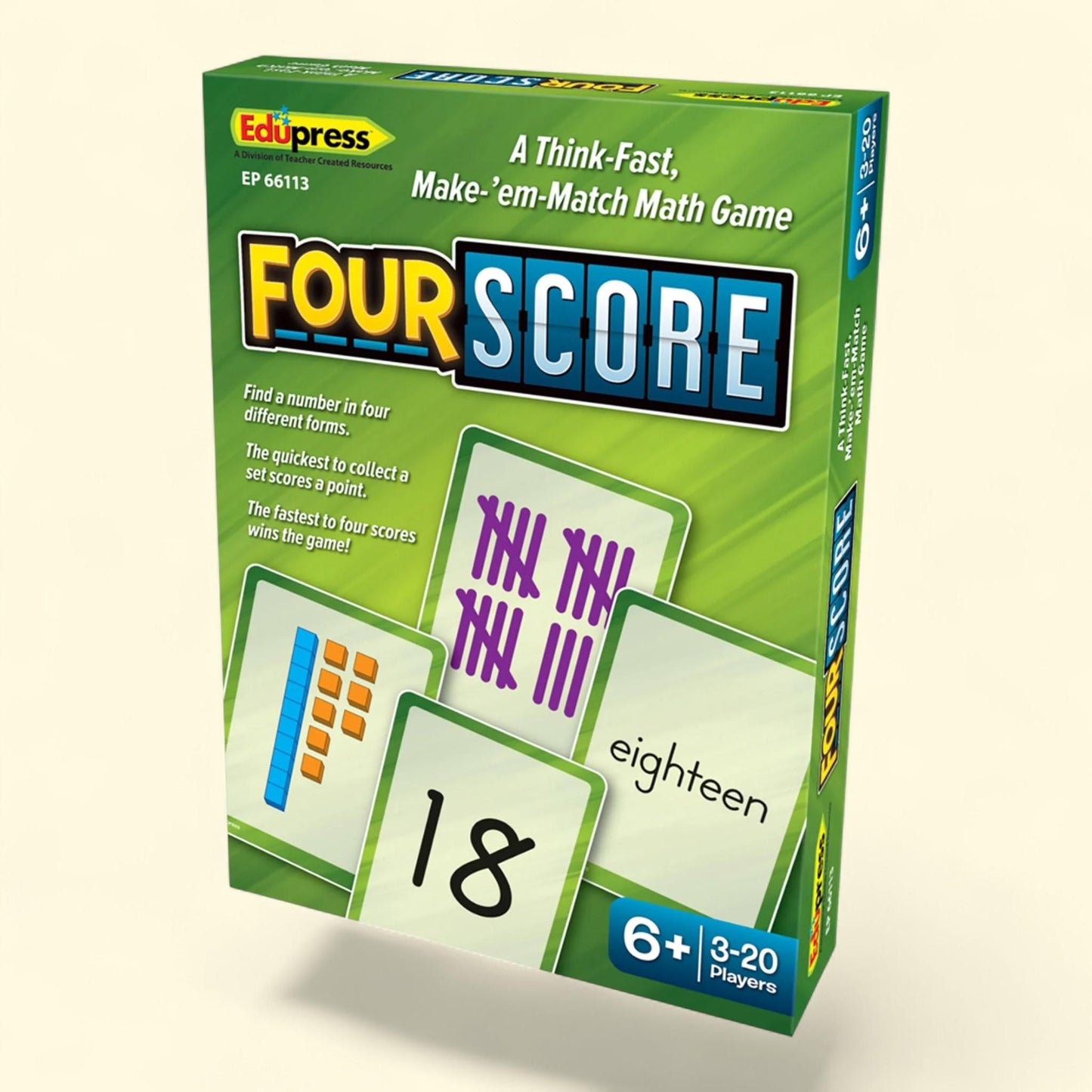 Teacher Created Resource Four Score Card Game, 1 ct
